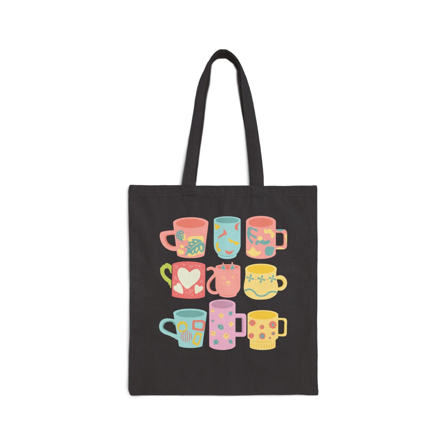 Best coffee Cotton Canvas Tote Bag "Coffee Mugs for Coffee Addicts 1"