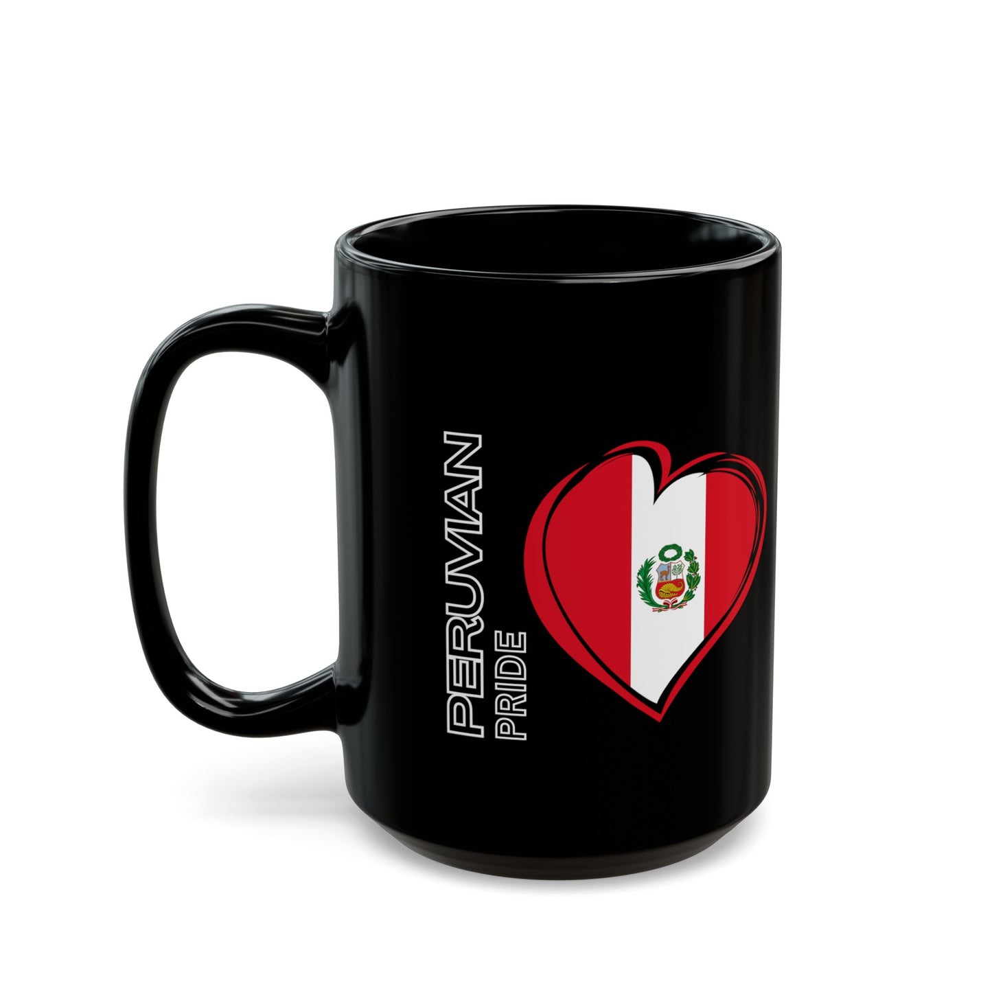 Best Peruvian Coffee Black Mug (11oz, 15oz) "Peru Flag"