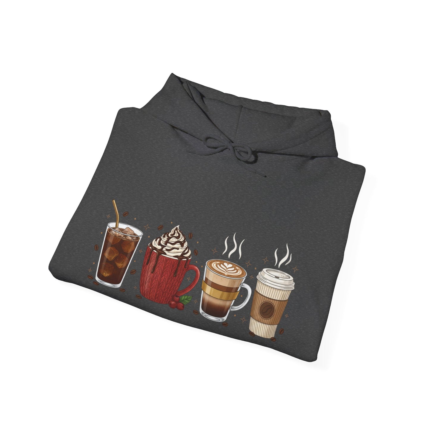 Coffee Lovers Hoodie USA ☕ – Unisex Hoodie Featuring Every Style of Coffee