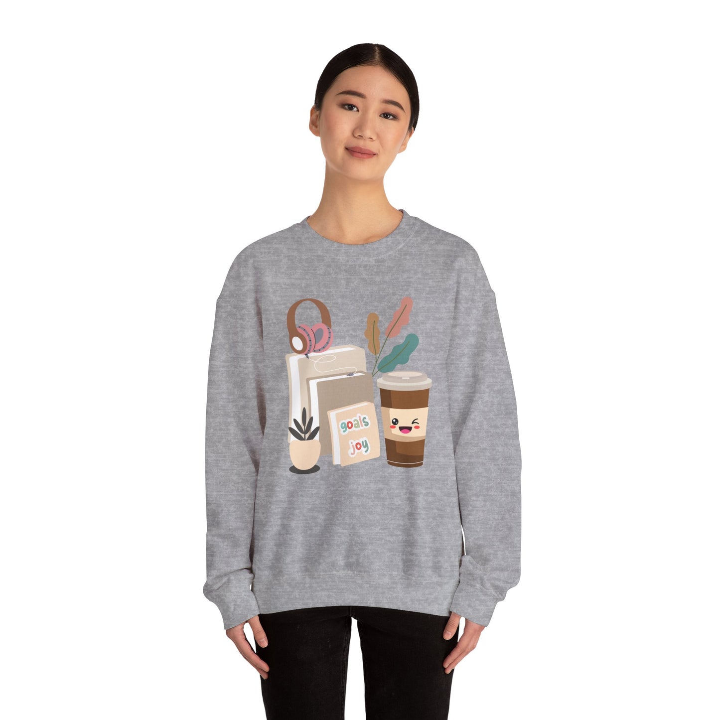 ☕ Goals & Joy Coffee Sweatshirt USA | Motivational Unisex Sweater