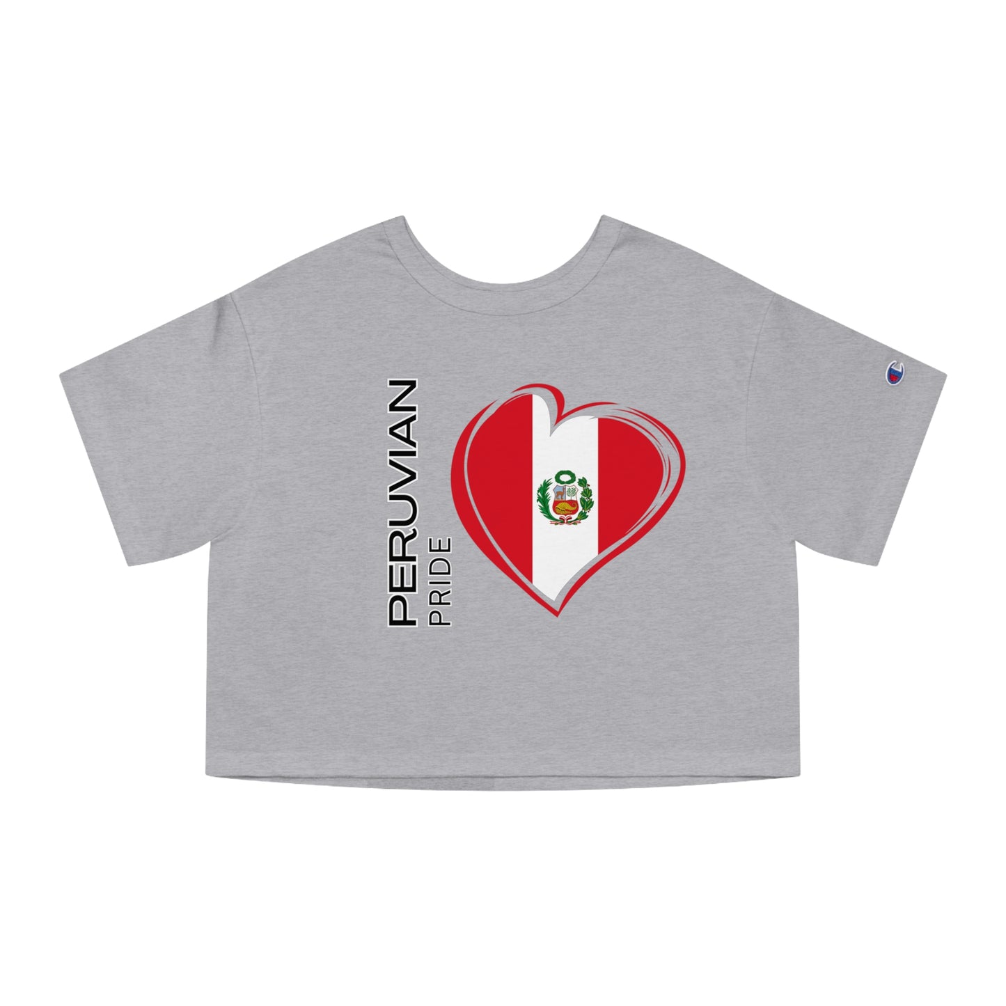 Best Champion Peruvian Cropped T-Shirt "Peruvian Flag Pride"