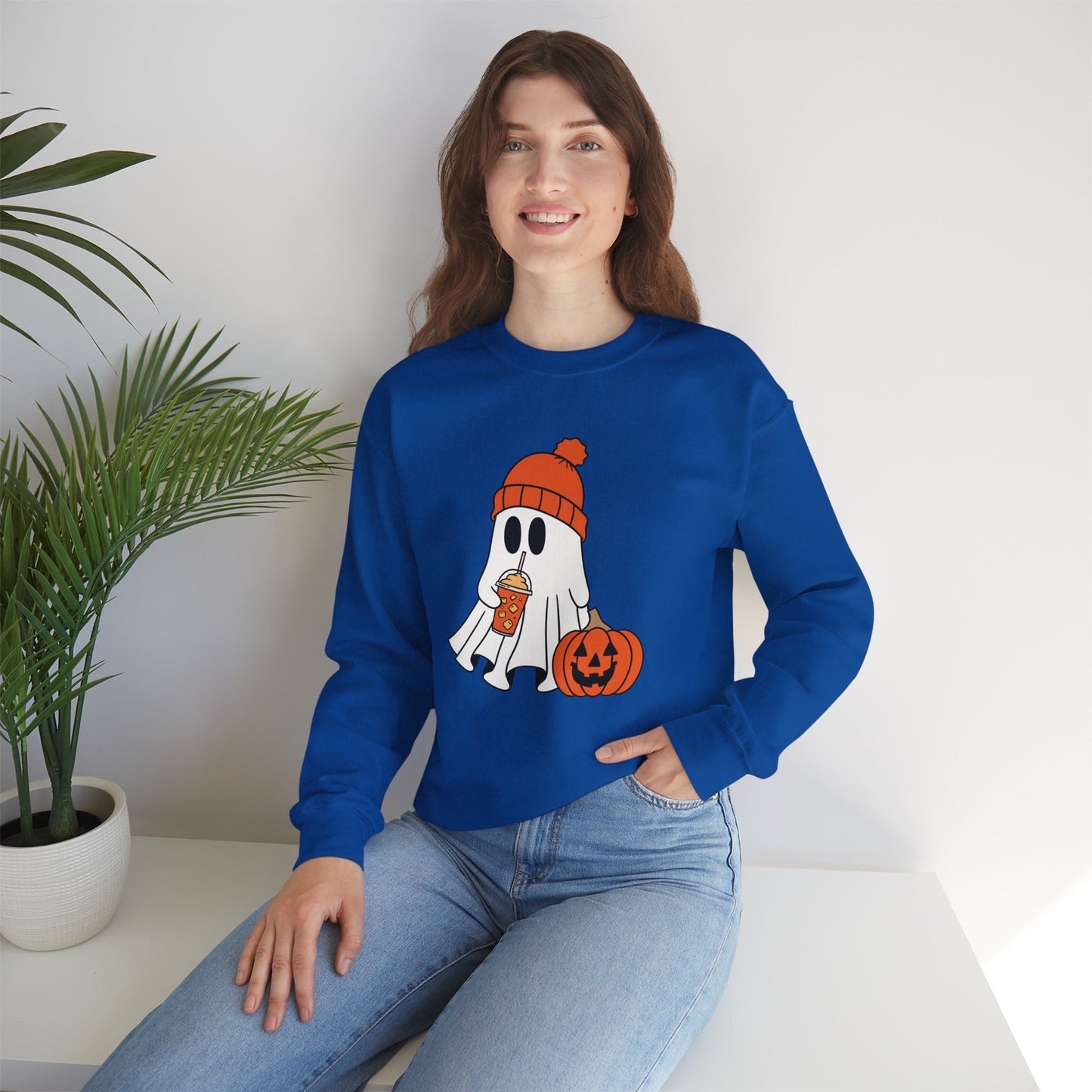 π» Ghost Pumpkin Coffee Sweatshirt USA | Halloween Unisex Sweater