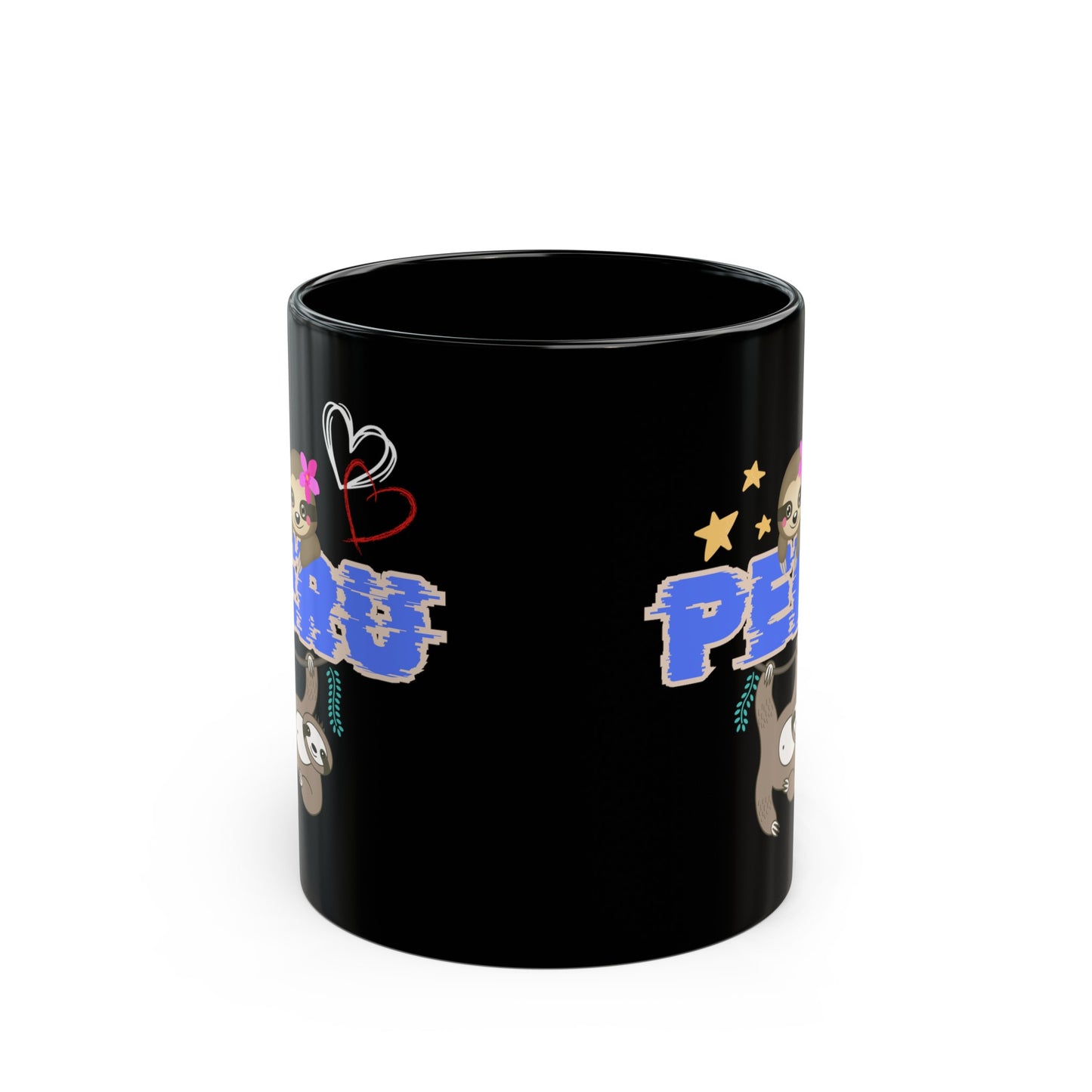 Best Peruvian Coffee Black Mug (11oz, 15oz) "Peru Jungle Perezozo"