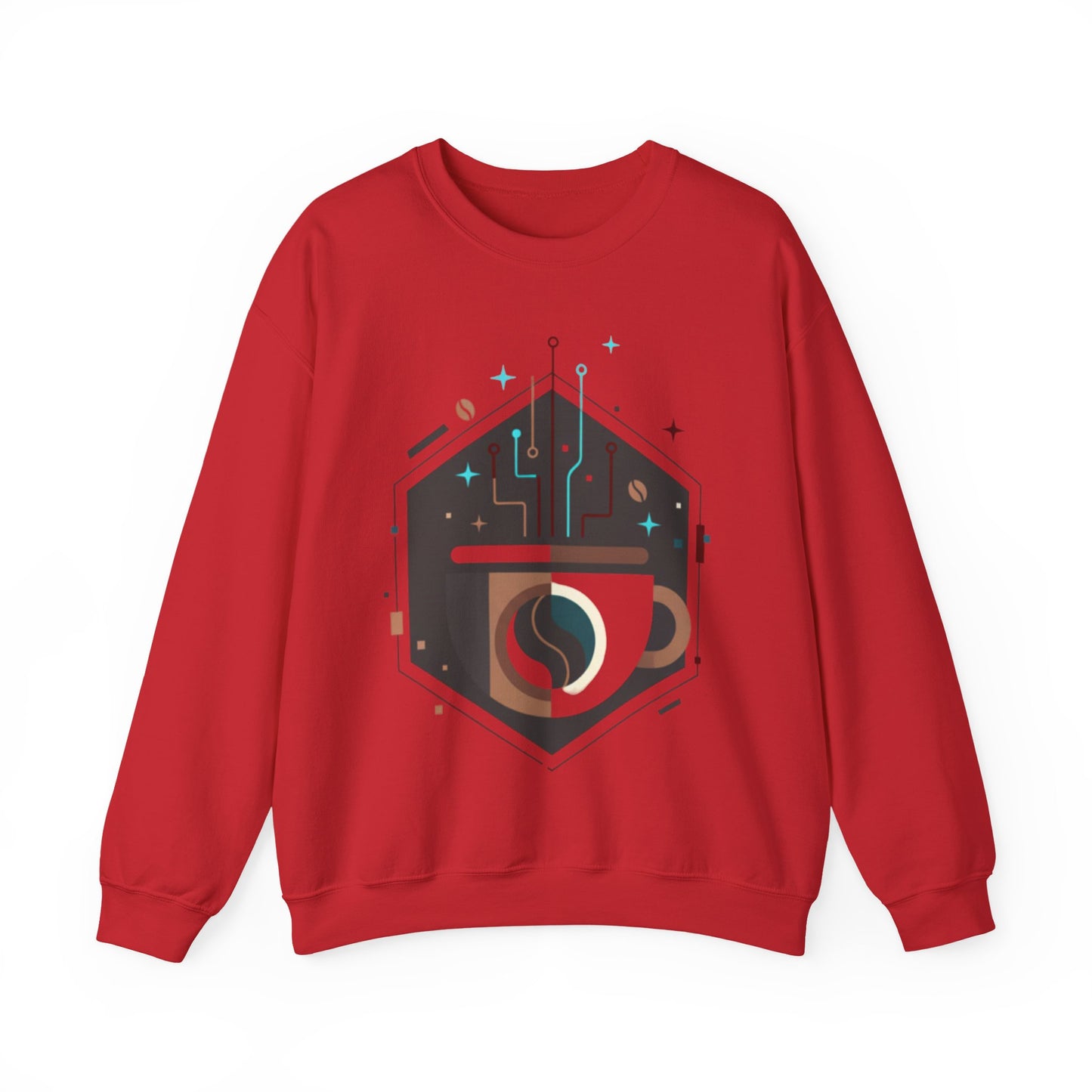 ⚡☕ Tech Coffee Circuit Sweatshirt USA | Eco-Friendly Unisex Coffee Sweater
