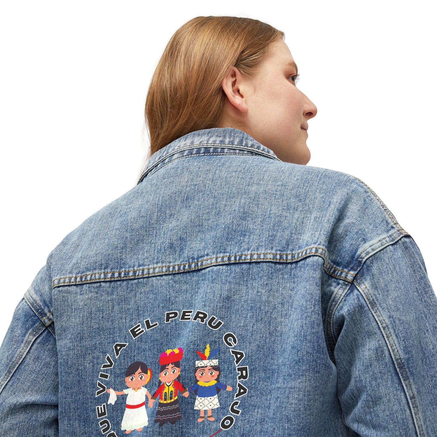 Best Peruvian Women's Denim Jacket "Peru Costa, Sierra y Selva"