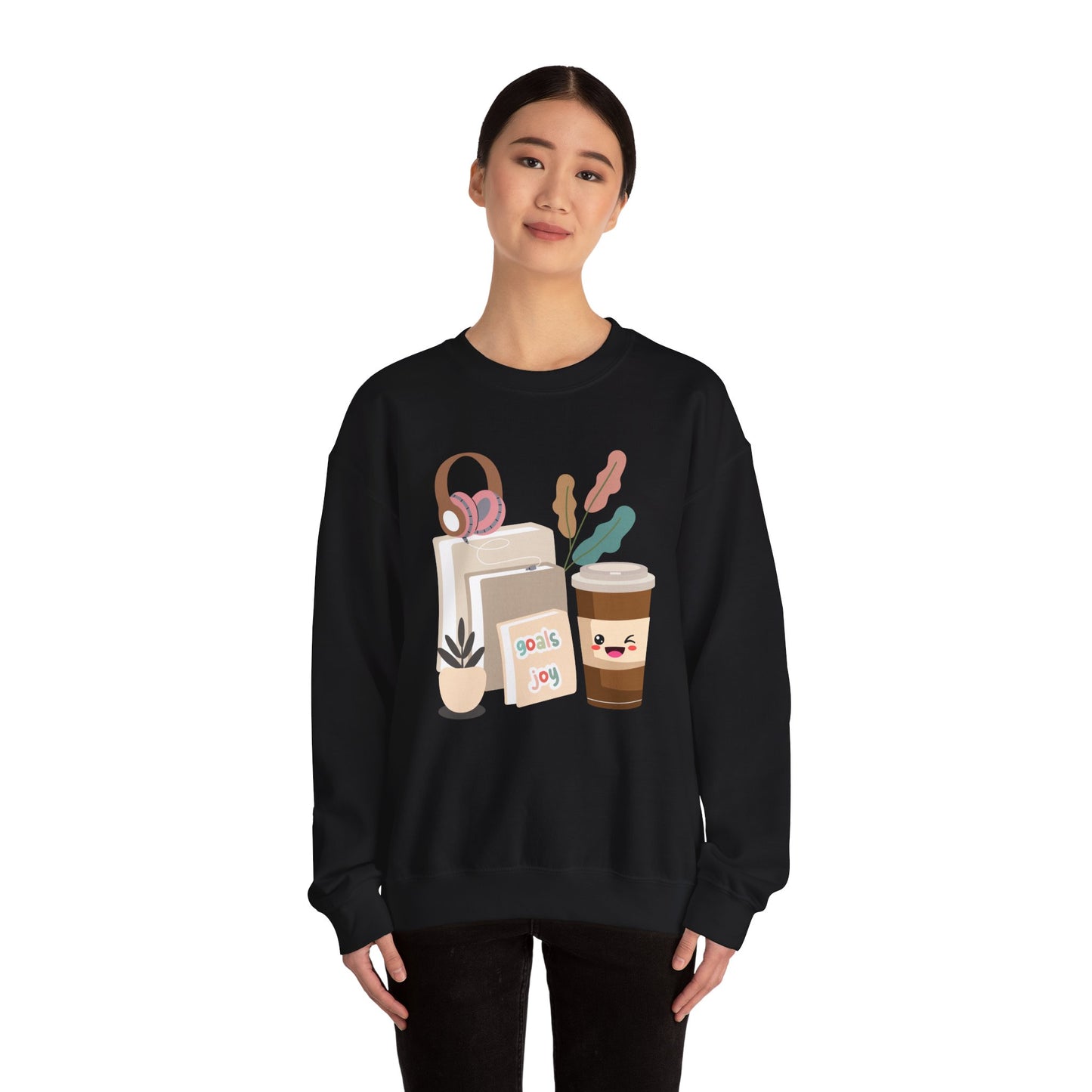 ☕ Goals & Joy Coffee Sweatshirt USA | Motivational Unisex Sweater