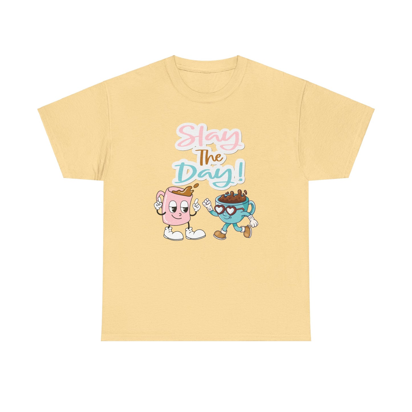 Best Unisex Coffee Tee That's Serving Motivation: Pastel Power Brew 'Slay the Day'