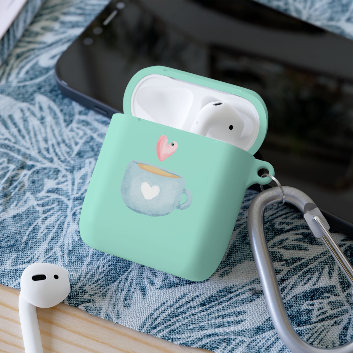 Best Coffee AirPods and AirPods Pro Case Cover "Coffee Mugs Heart"