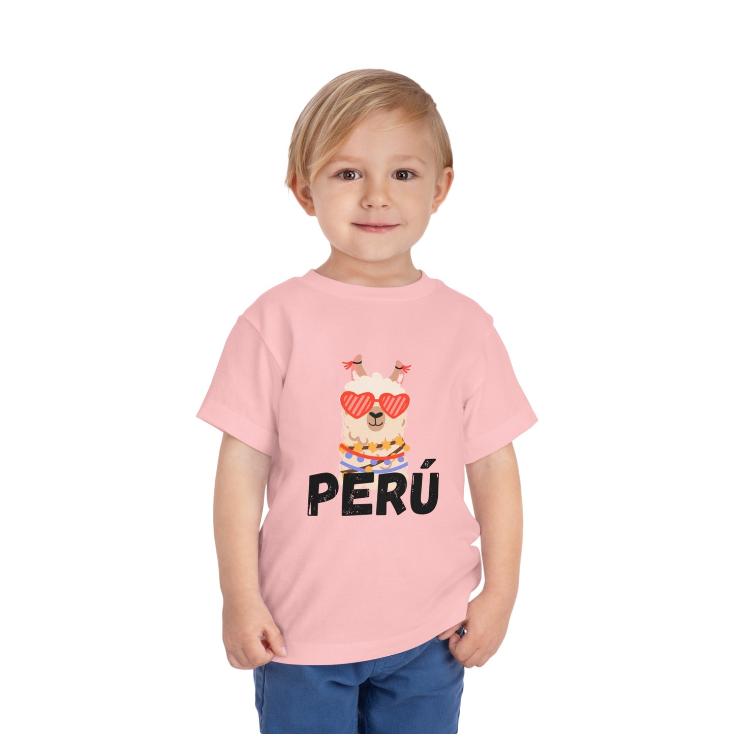 Best PeruvianToddler Short Sleeve Tee "Peru Llama Heart"