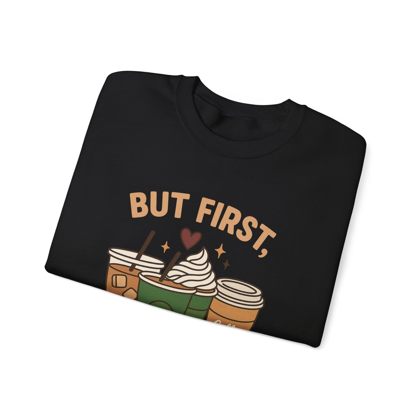 ☕❤️ But First, Coffee Sweatshirt USA | Unisex Coffee Lovers Sweater