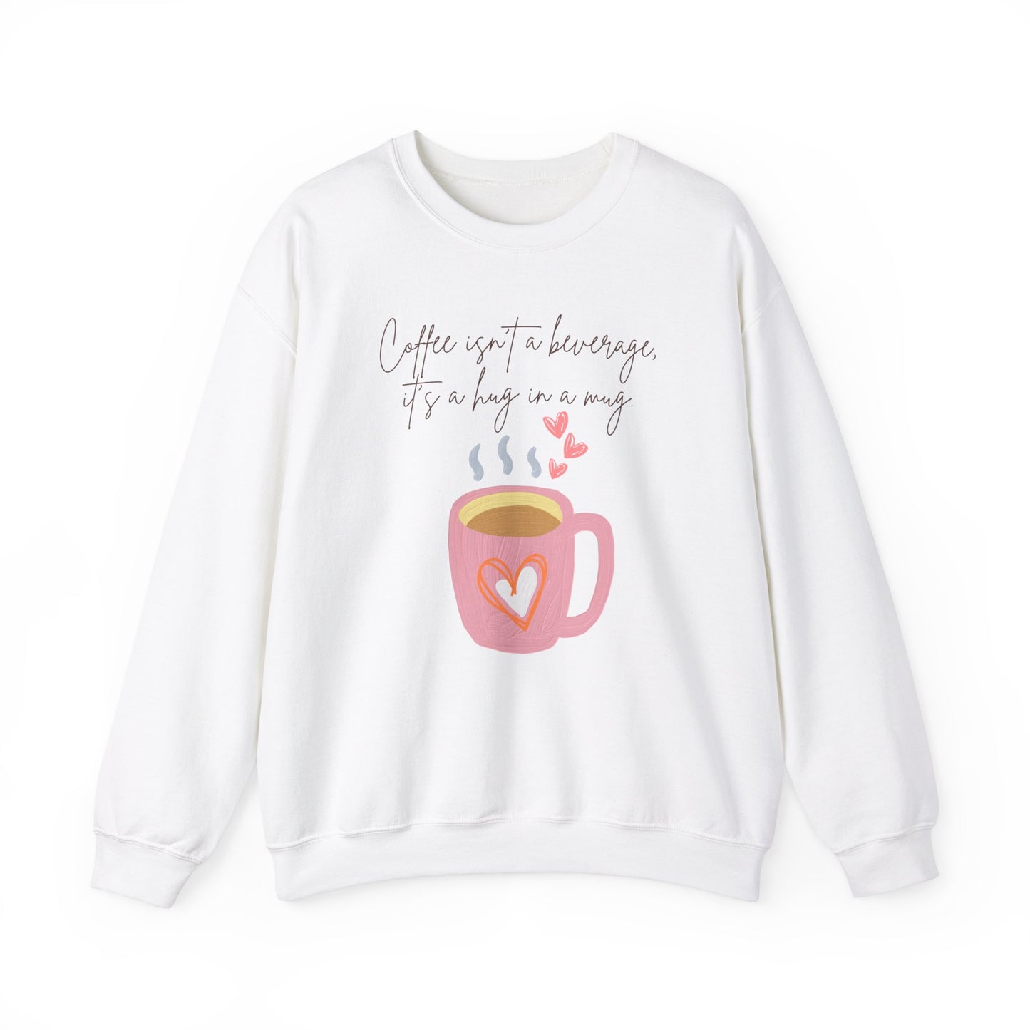 ☕ Coffee Hug in a Mug Sweatshirt USA | Cozy Unisex Sweater for Coffee Lovers