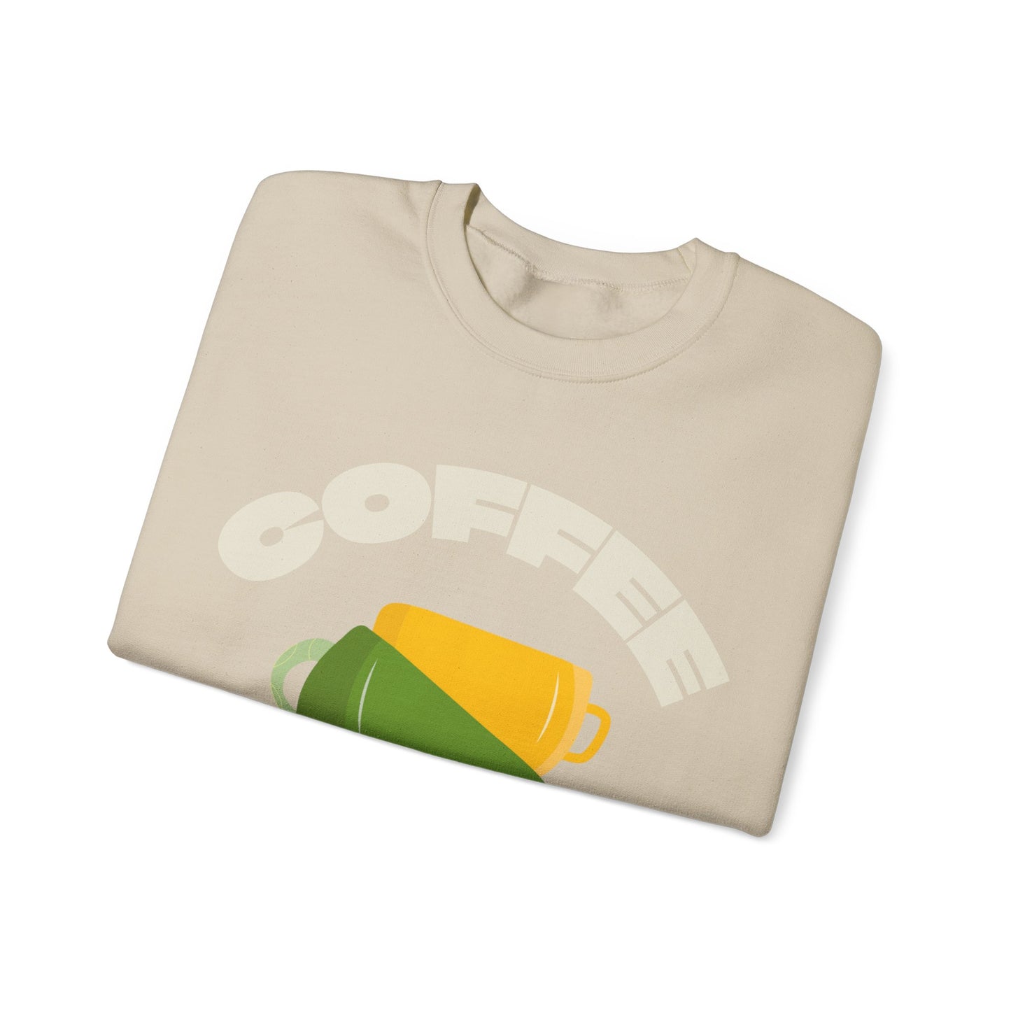 βπ’ Stacked Coffee Cups Sweatshirt USA | Eco-Friendly Unisex Coffee Sweater