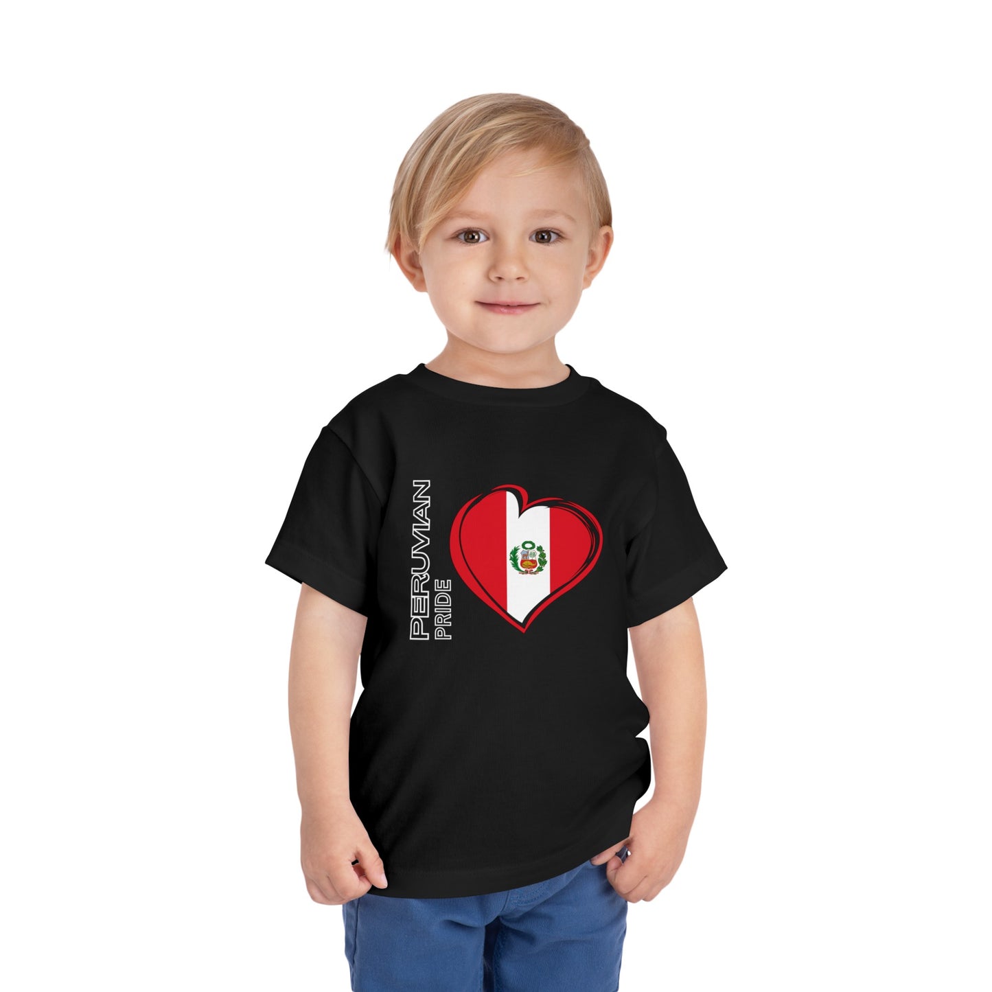 Best PeruvianToddler Short Sleeve Tee "Peruvian Pride Flag"