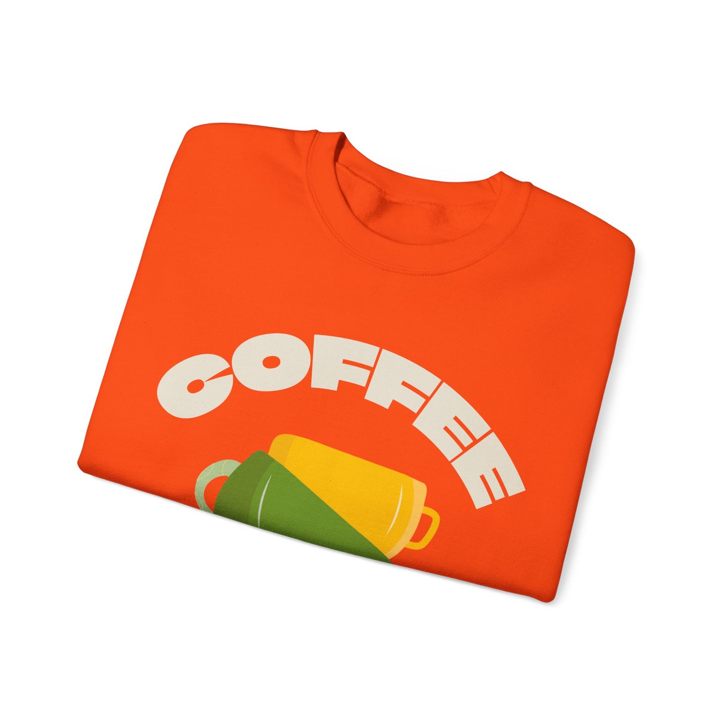 βπ’ Stacked Coffee Cups Sweatshirt USA | Eco-Friendly Unisex Coffee Sweater