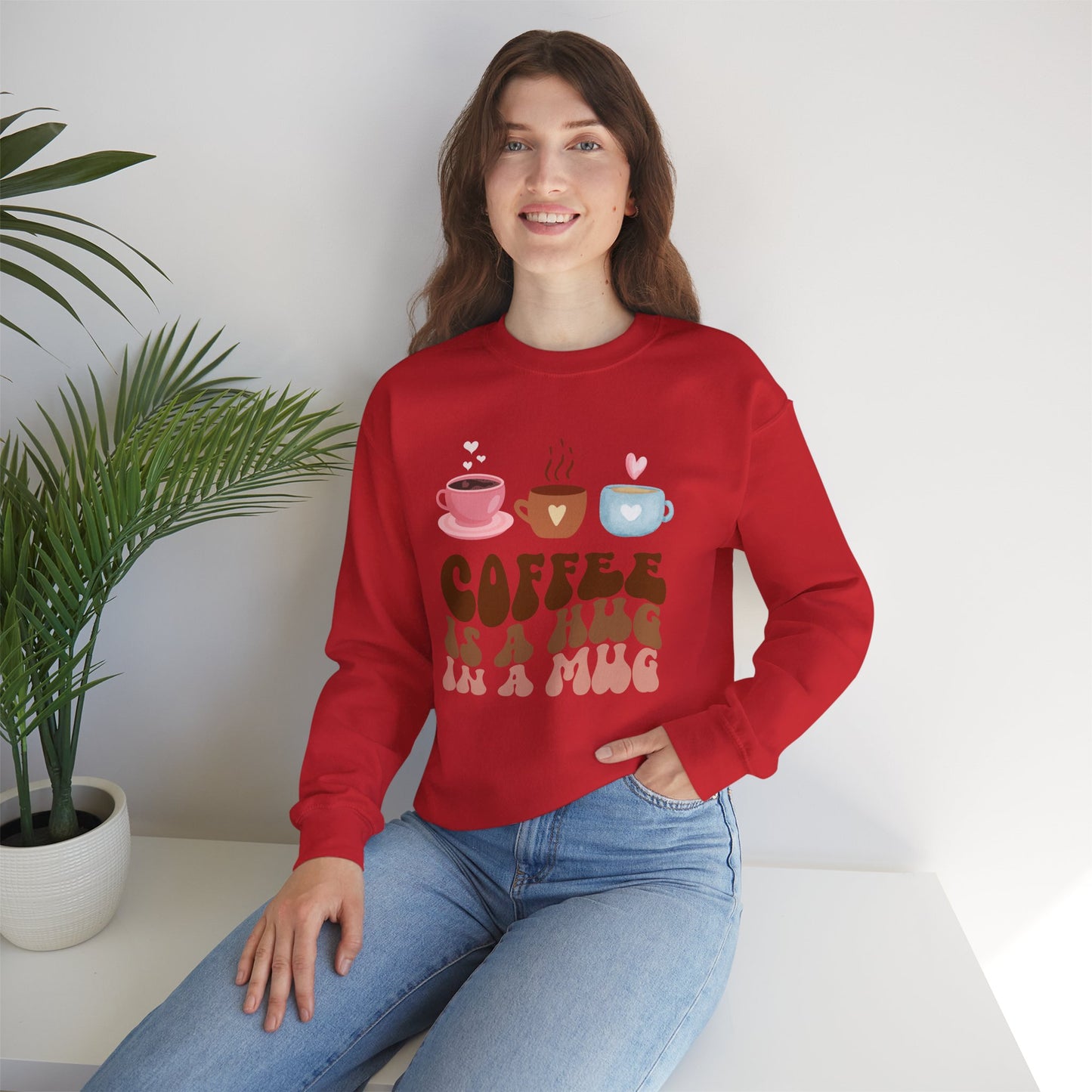 ☕ Coffee Is a Hug in a Mug Sweatshirt USA | Cozy Unisex Sweater