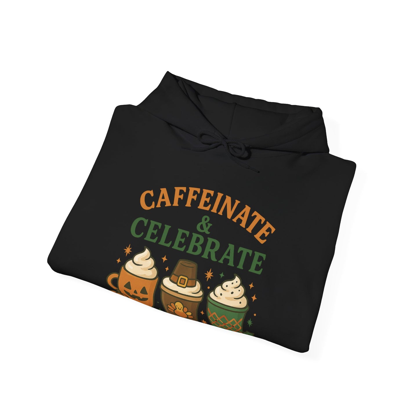 Caffeinate & Celebrate Hoodie USA ππ¦π β Unisex Holiday Coffee Hoodie
