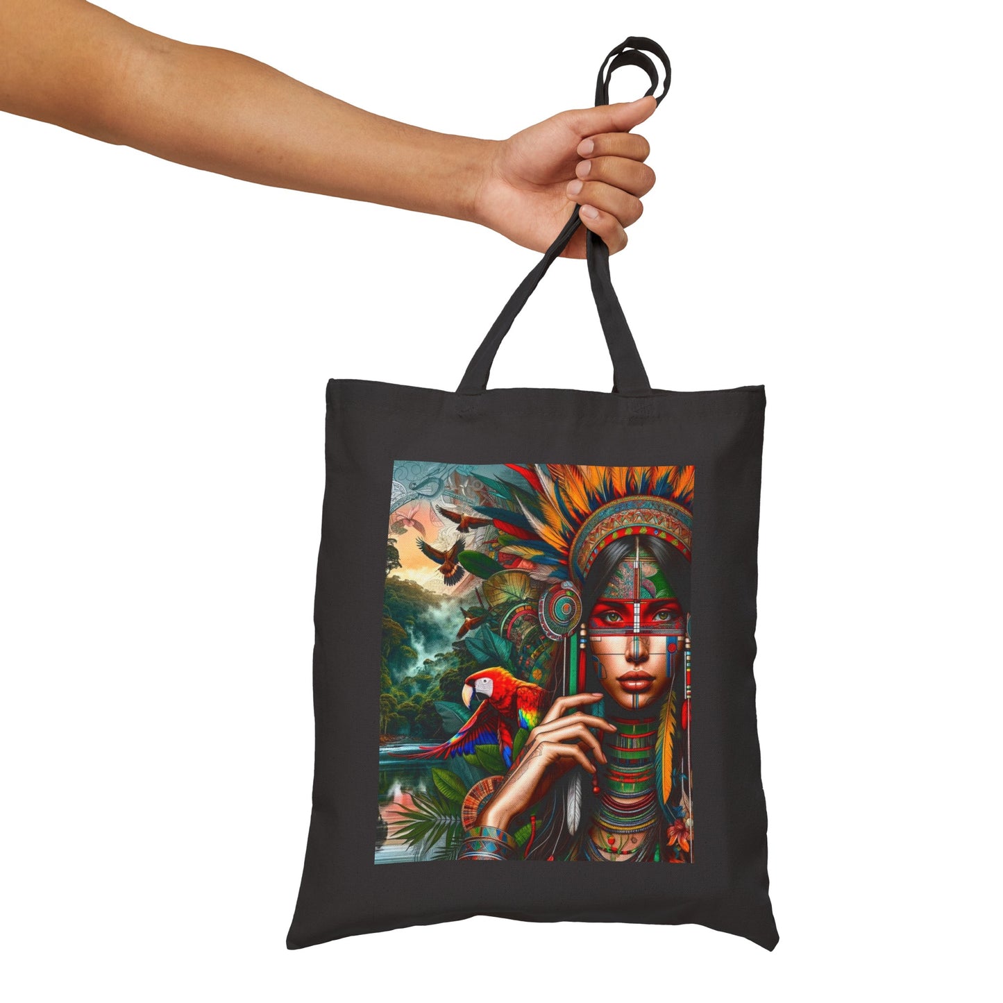 Peruvian Cotton Canvas Tote Bag "Peruvian Ashaninka"
