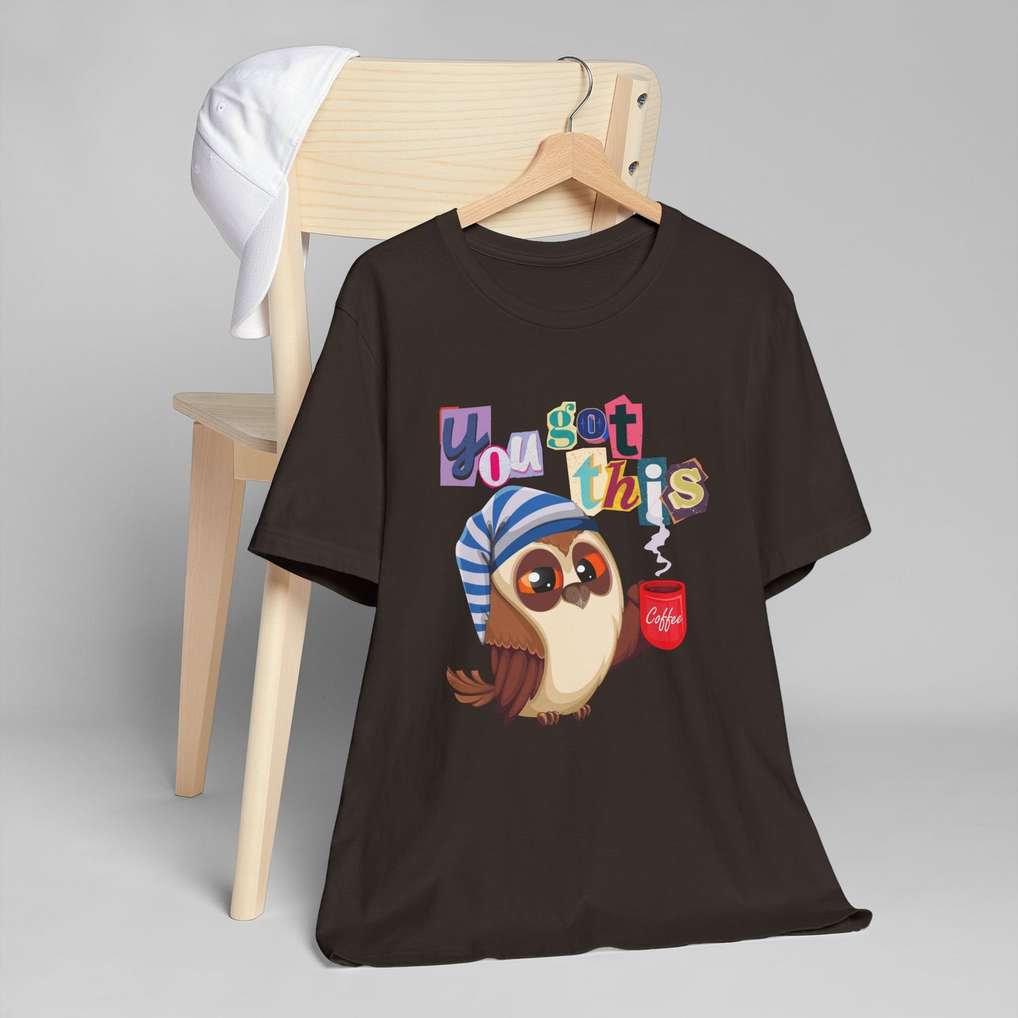 You Got This Coffee Owl T-Shirt – Cute Motivational Graphic Tee for Coffee Lovers (USA Only)