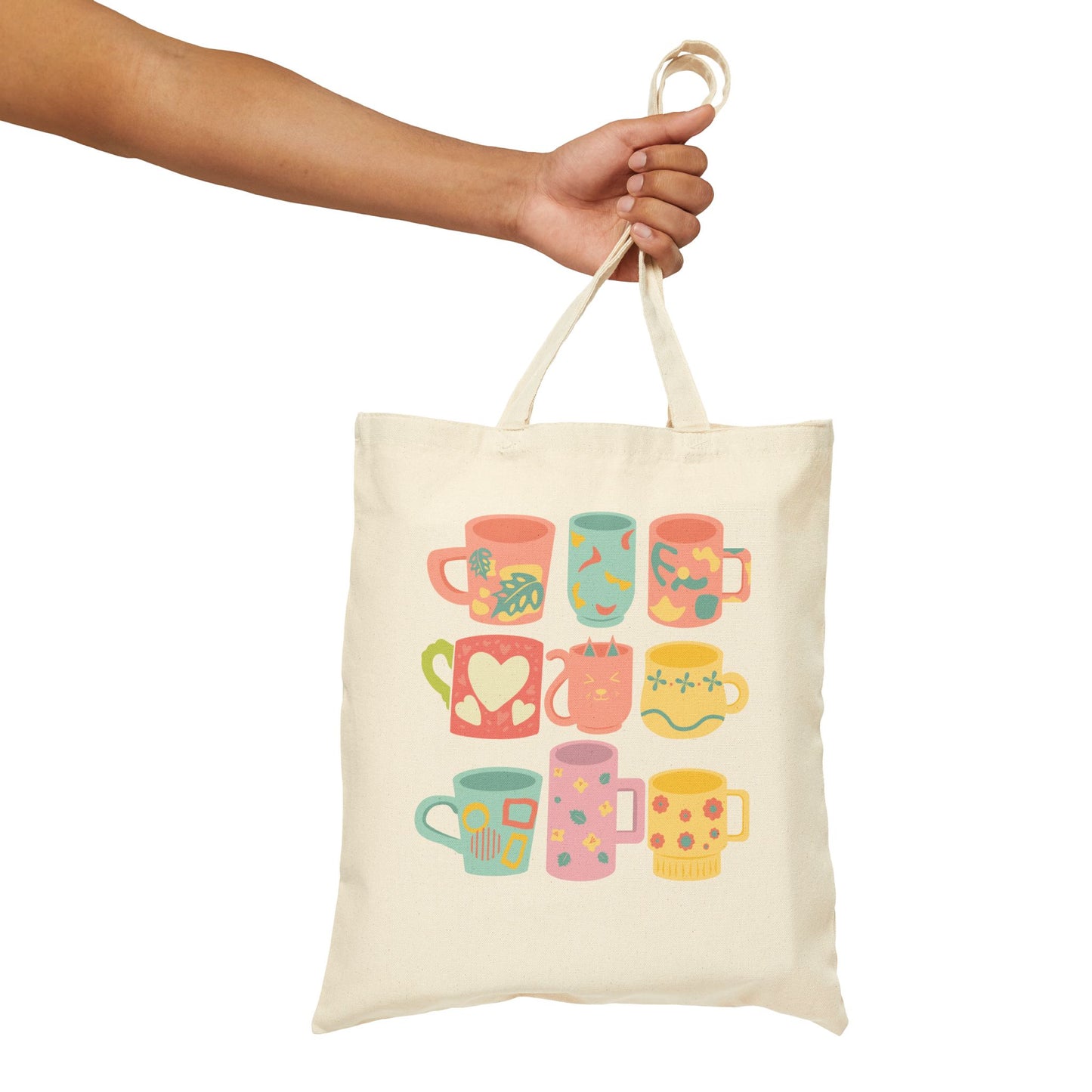 Best coffee Cotton Canvas Tote Bag "Coffee Mugs for Coffee Addicts 1"