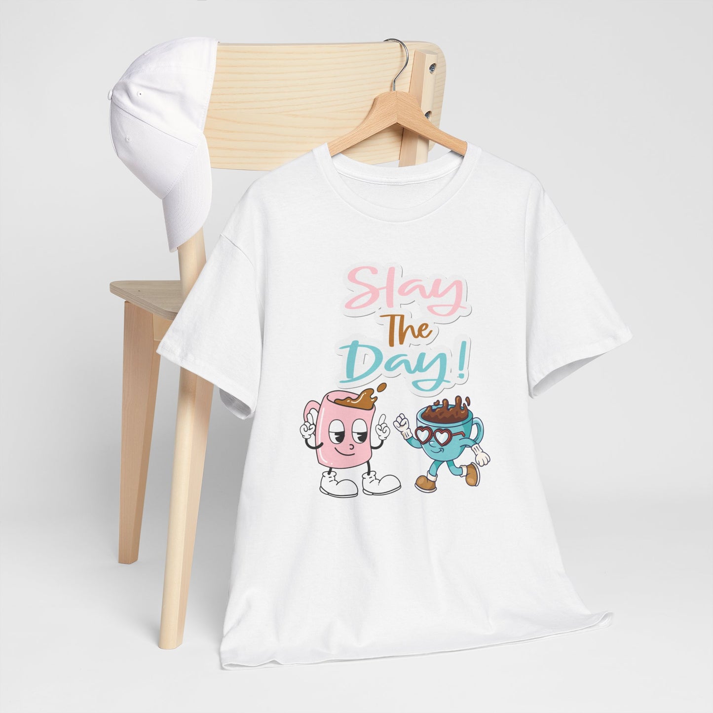 Best Unisex Coffee Tee That's Serving Motivation: Pastel Power Brew 'Slay the Day'