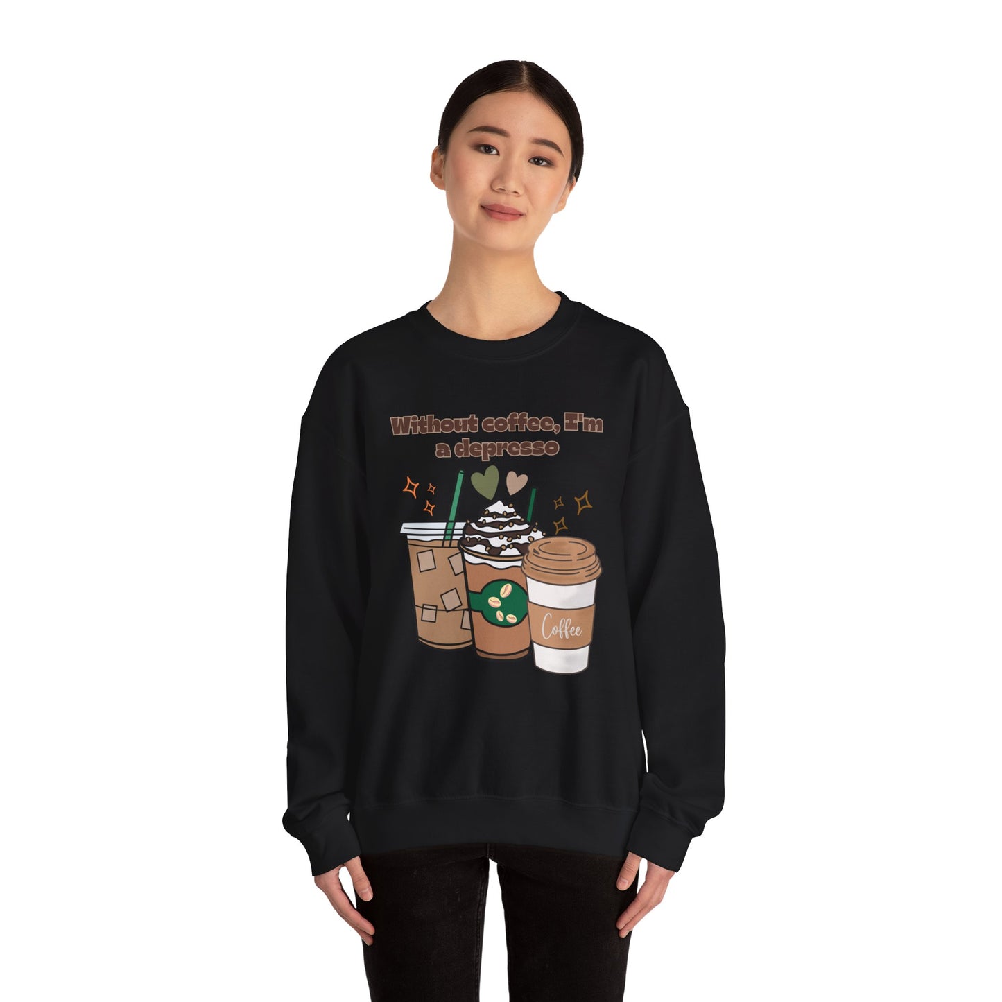 βπ Depresso Coffee Sweatshirt USA | Funny Unisex Coffee Sweater