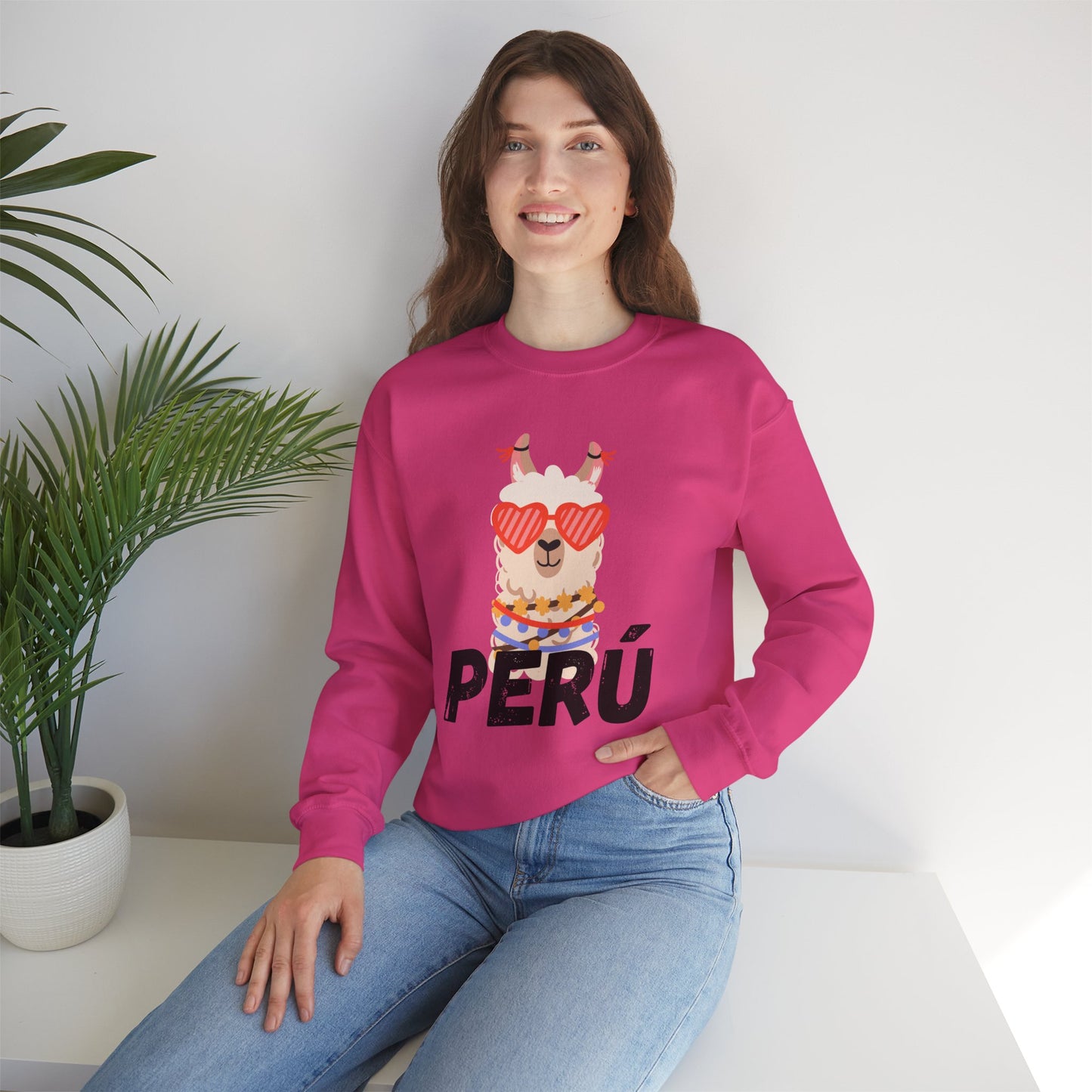 Best Unisex Sweatshirt Peruvian Inspired "Llama Heart"
