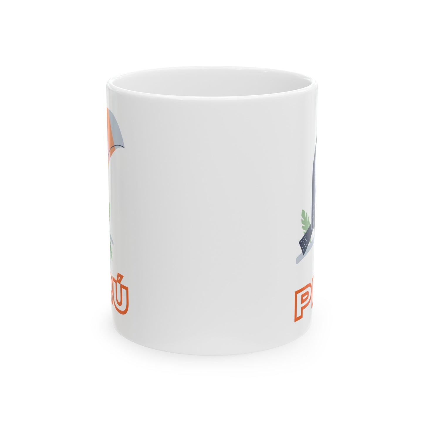 Best Peruvian Ceramic Coffee Mug, (11oz, 15oz) "Peruvian Toucan"