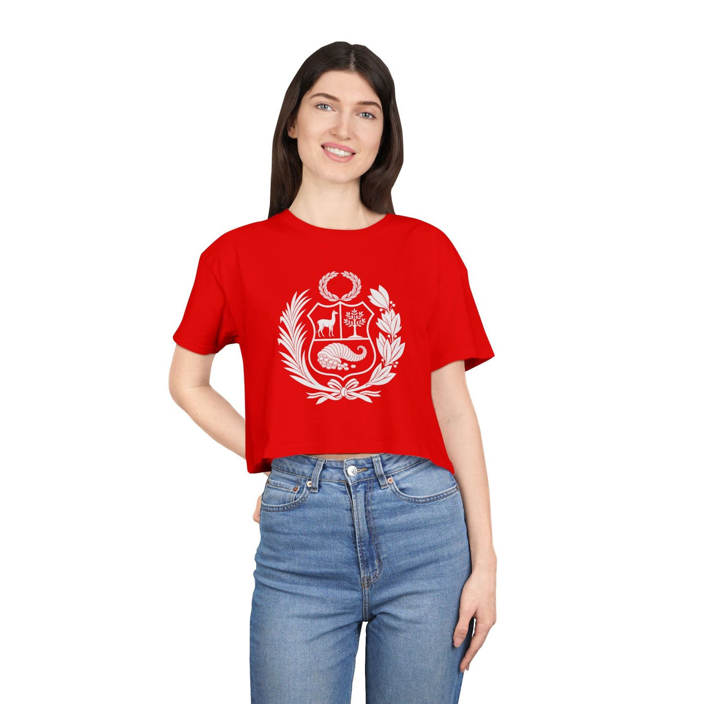Best Peru Coat of Arms Crop Top | Peruvian Gift USA