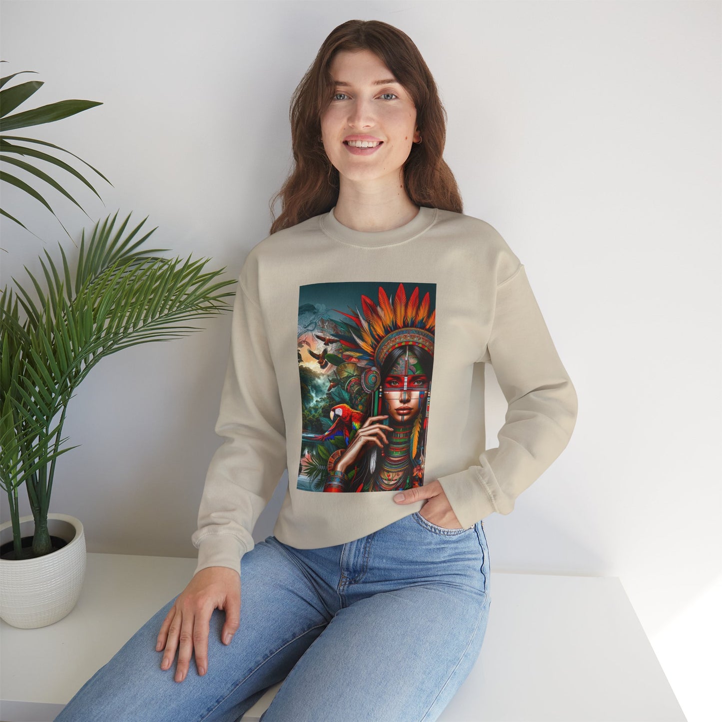 Best Unisex Sweatshirt Peruvian Inspired Ashaninka Girl