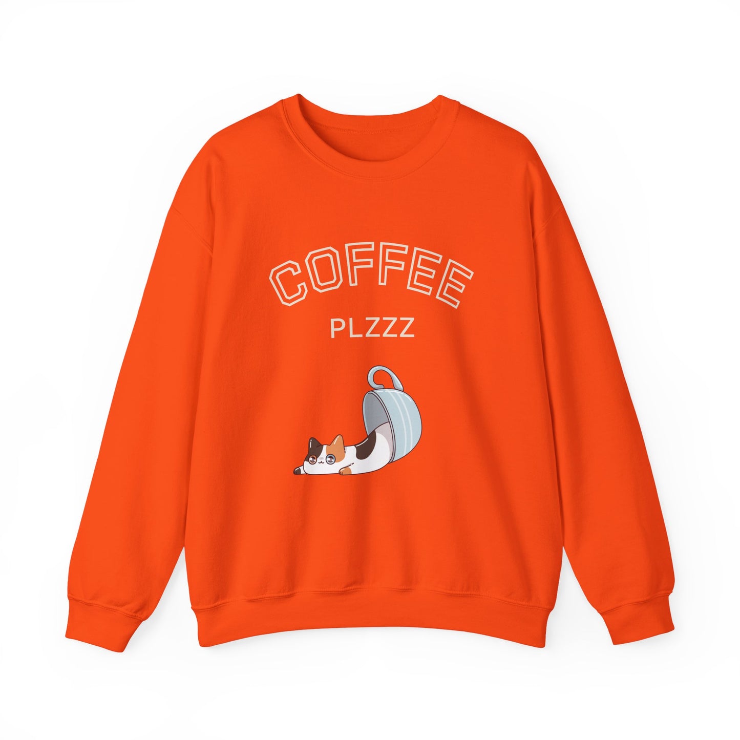 π±β Coffee Plzzz Cat Sweatshirt USA | Eco-Friendly Unisex Coffee Sweater