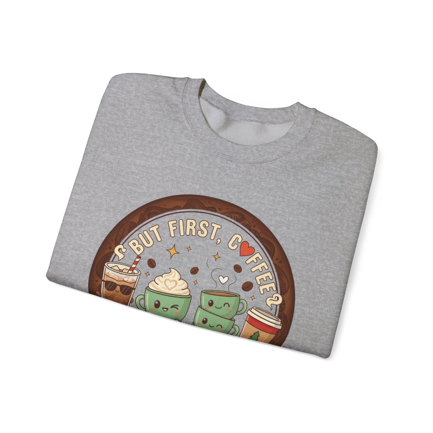 ☕❤️ But First, Coffee Mug Life Sweatshirt USA | Cozy Unisex Coffee Sweater
