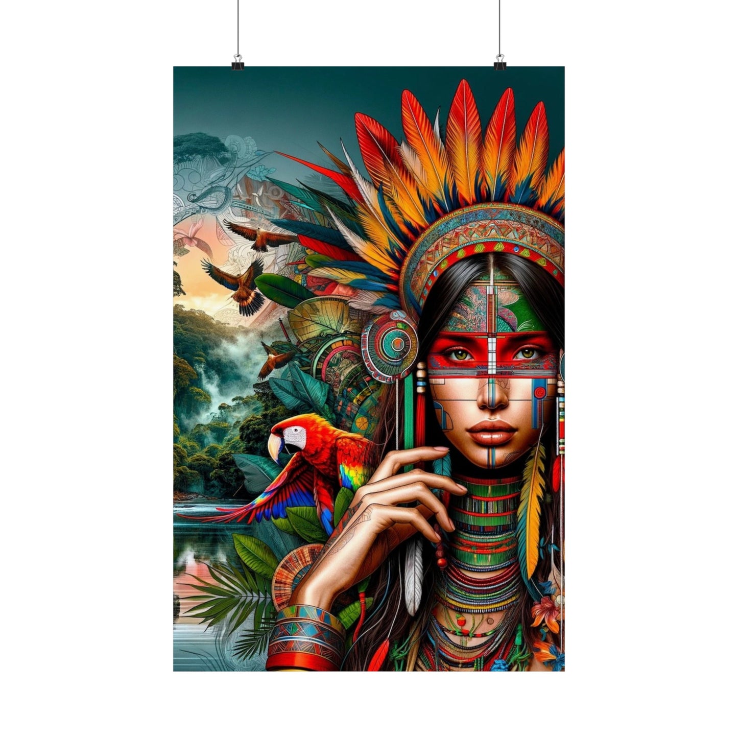 Peruvian Ashaninka Inspired Matte Posters