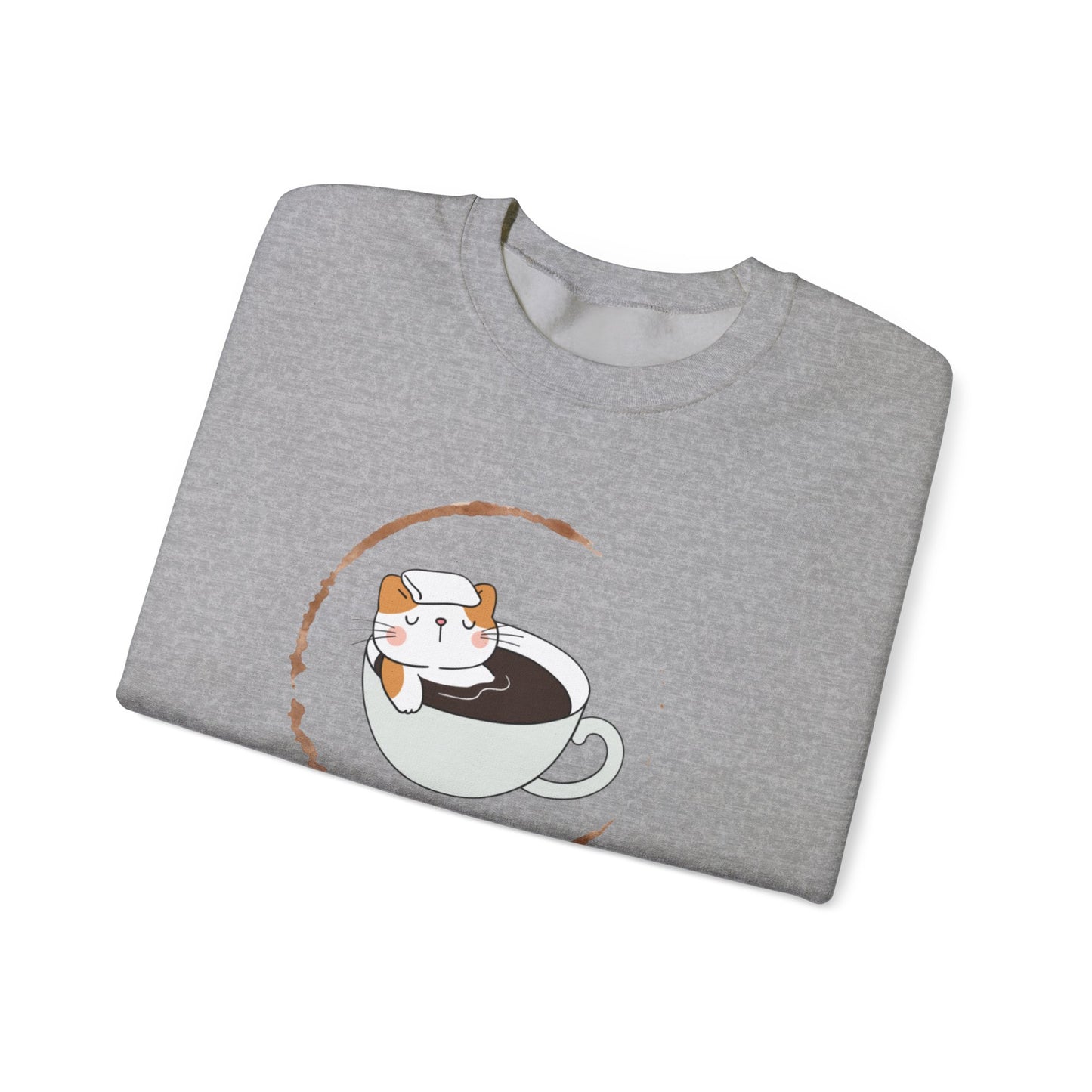 π±β Not a Morning Person Coffee Cat Sweatshirt USA | Funny Unisex Coffee Sweater