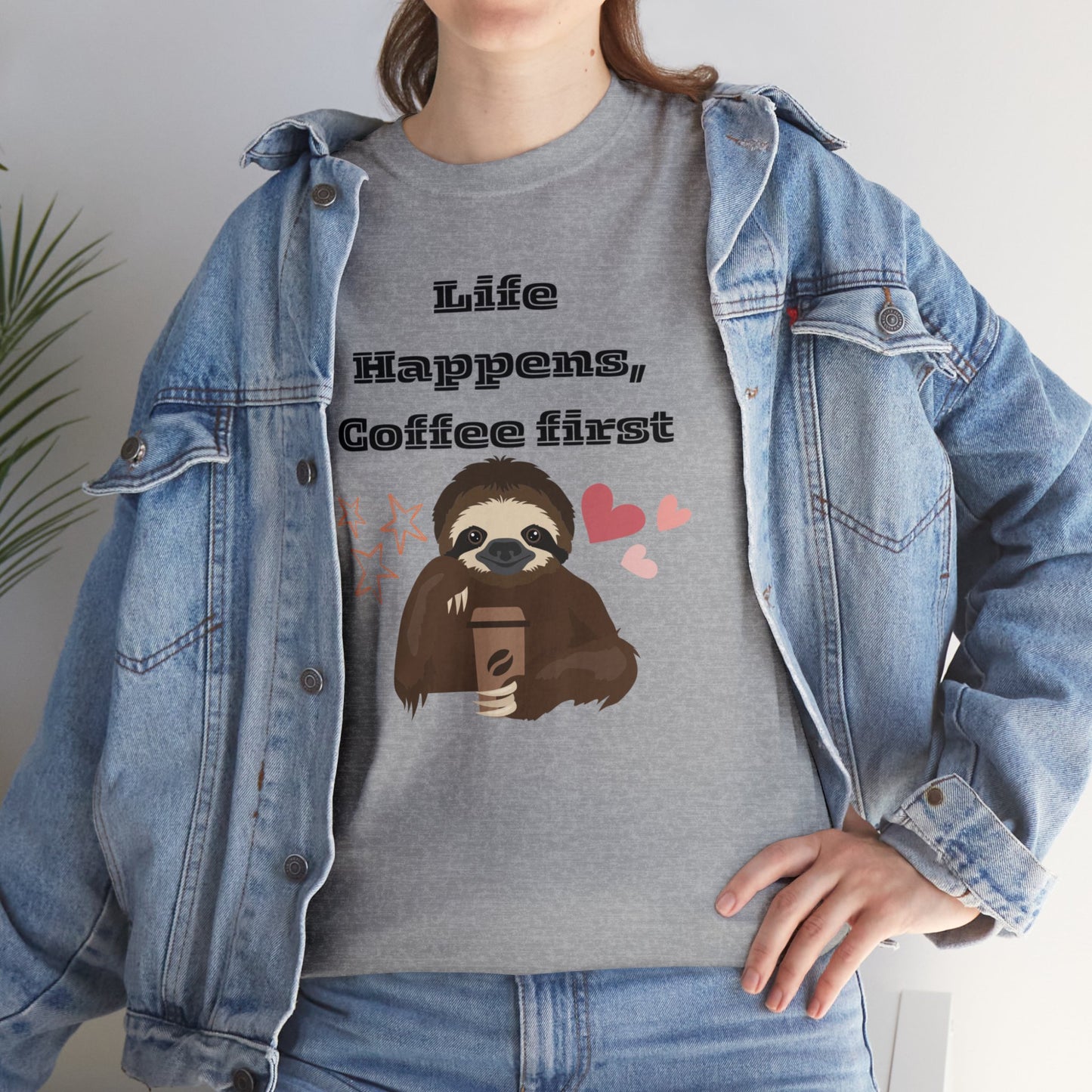 Best Unisex Coffee T-Shirt "Life Happens, Coffee First"