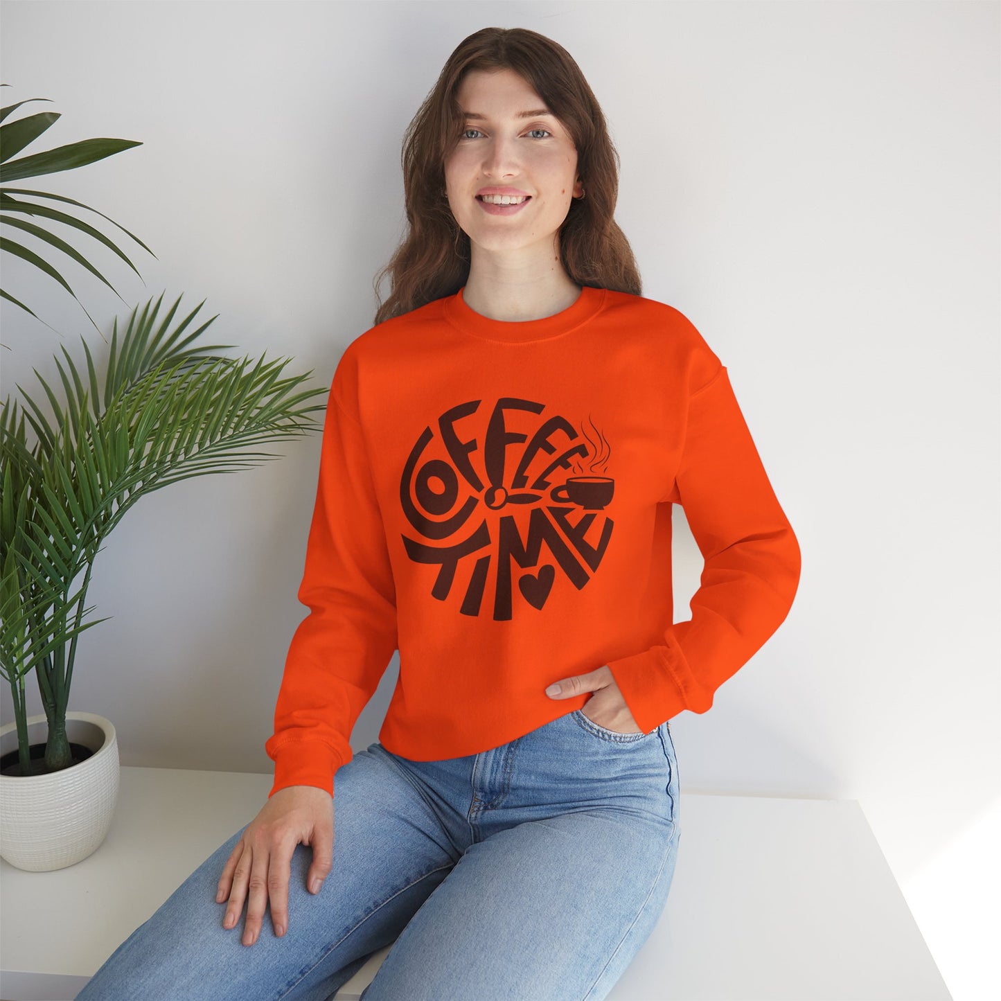 ☕ Coffee Time Sweatshirt USA | Unisex Cozy Sweater