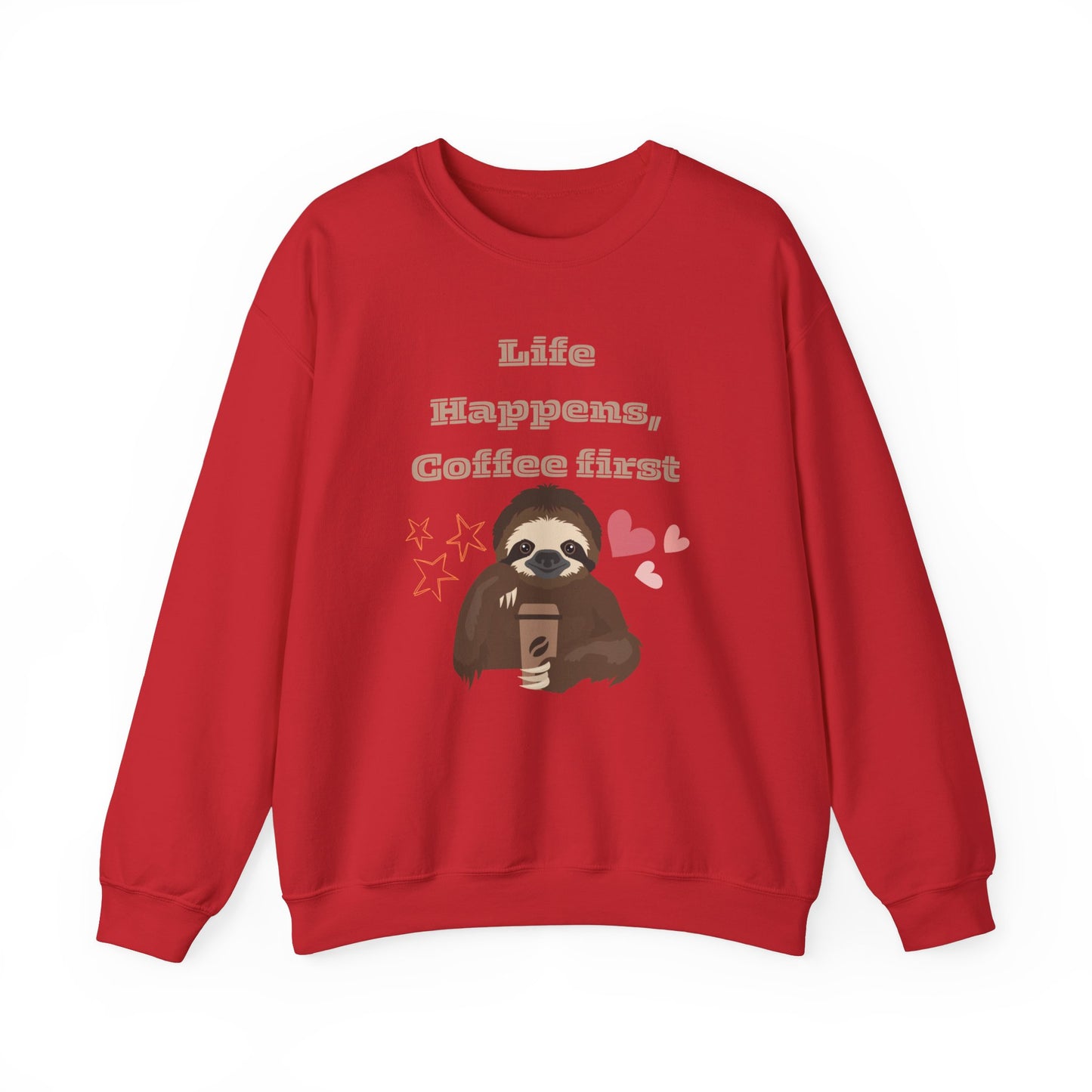 🦥☕ Sloth Coffee Sweatshirt USA | Life Happens Coffee First Sweater