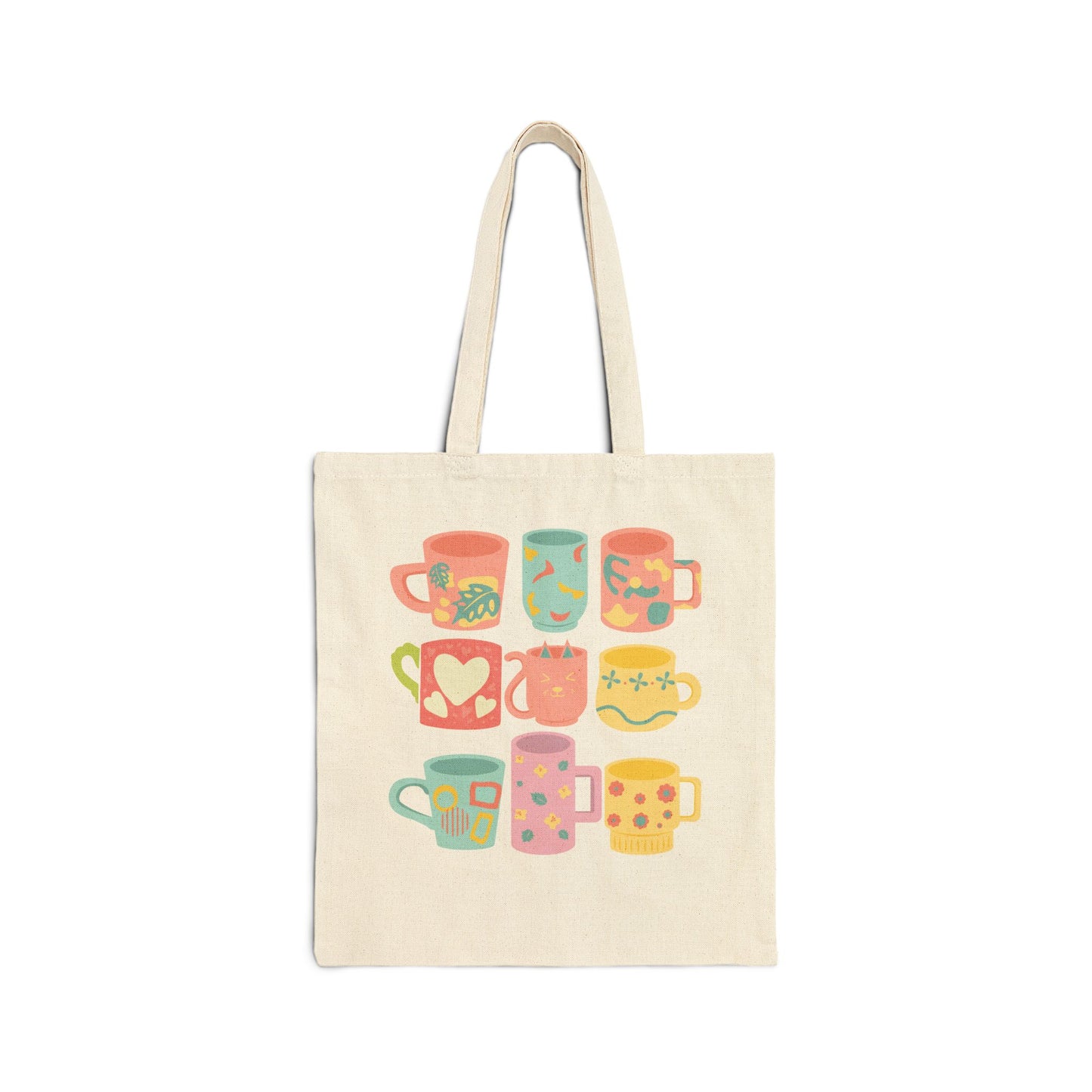 Best coffee Cotton Canvas Tote Bag "Coffee Mugs for Coffee Addicts 1"