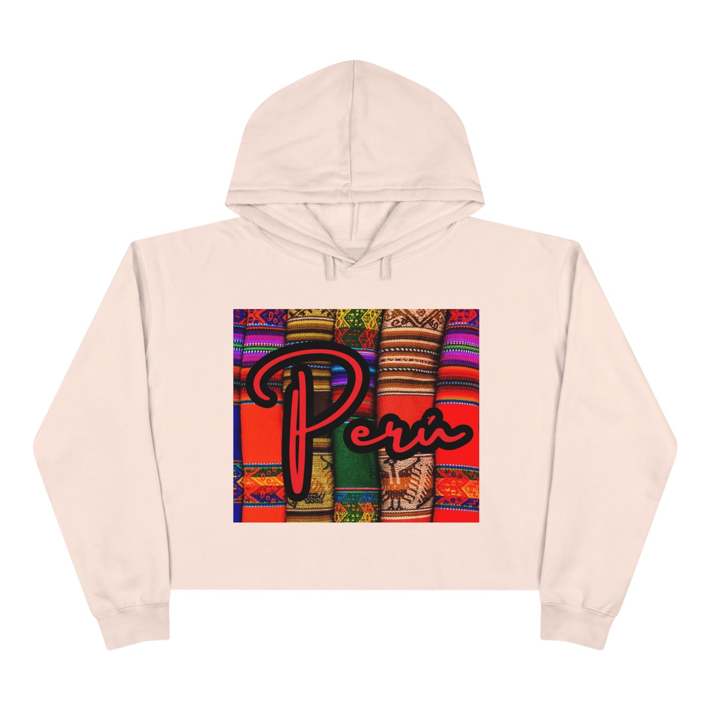 Peruvian Crop Hoodie "Peru Manta