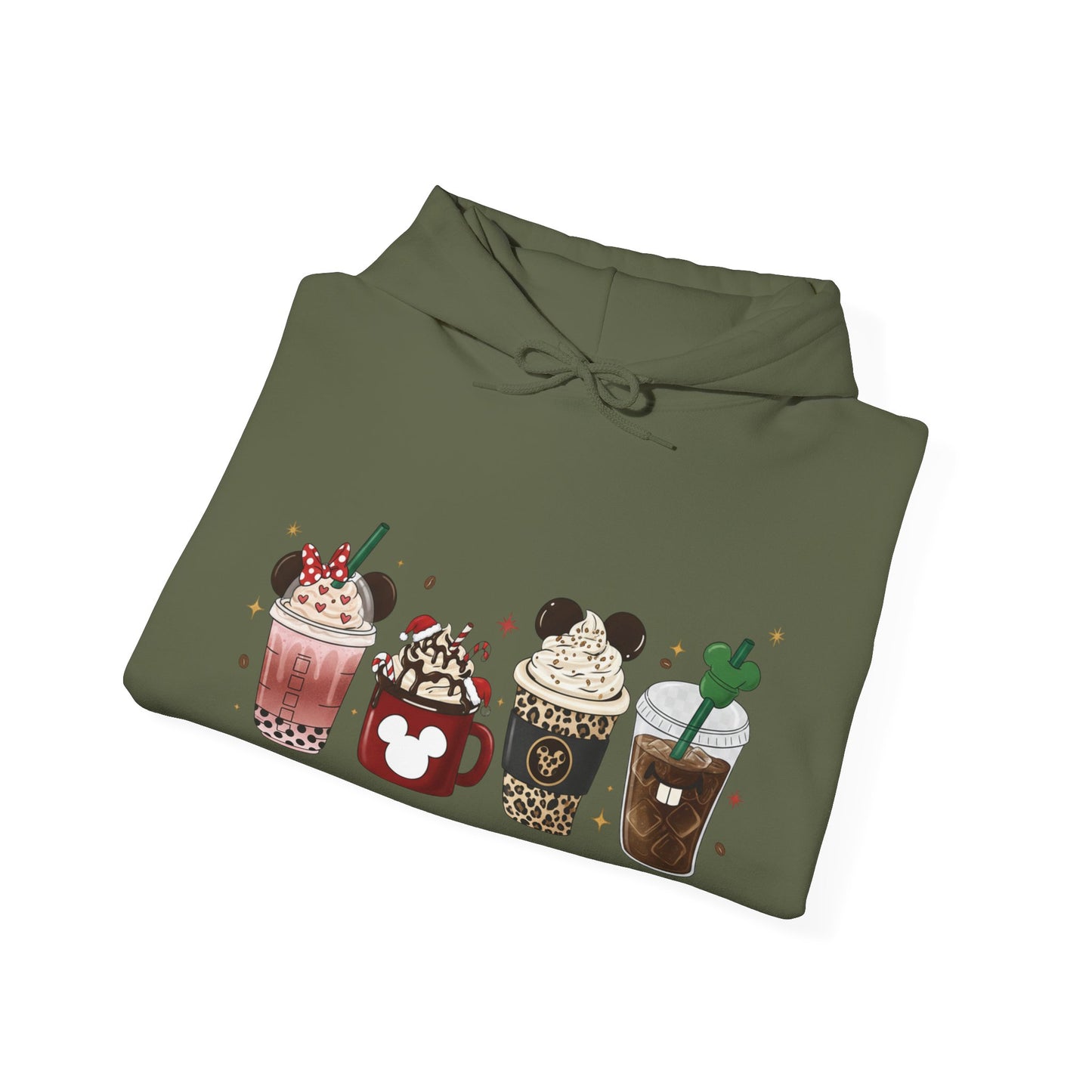 Playful Coffee Drinks Hoodie USA ☕✨ – Unisex Hoodie for Coffee Lovers
