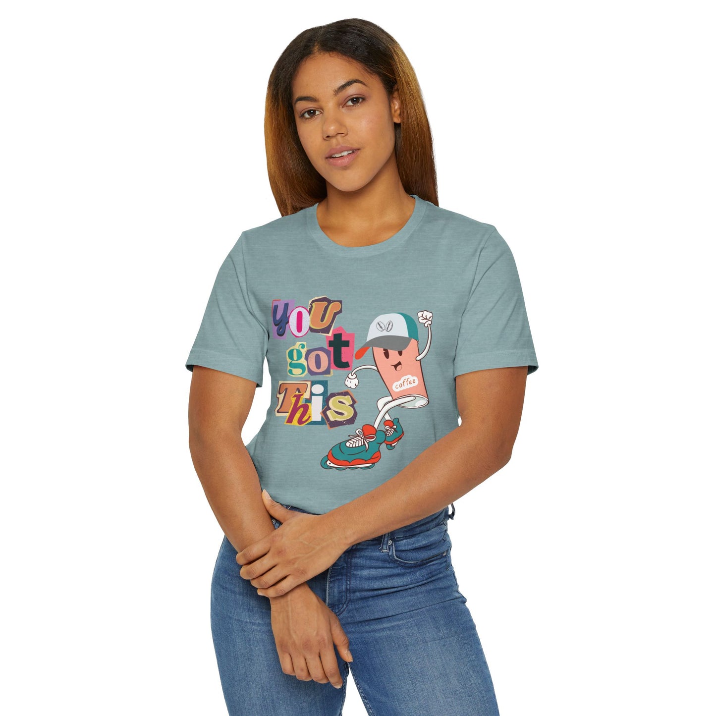 You Got This Coffee Skater T-Shirt – Fun Motivational Graphic Tee for Coffee Lovers (USA Only)