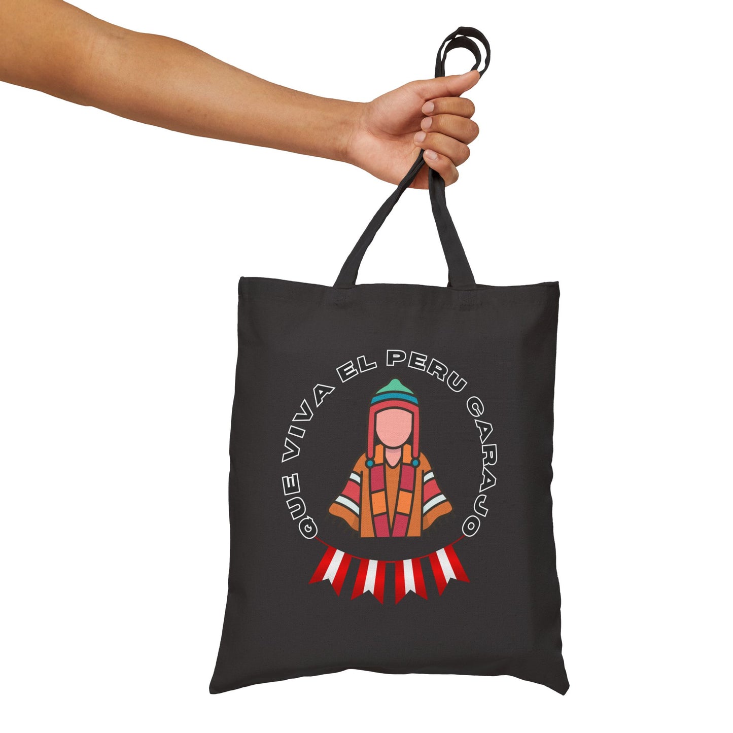 Best Peruvian Canvas Tote Bag "Que Viva El PERU Carajo"