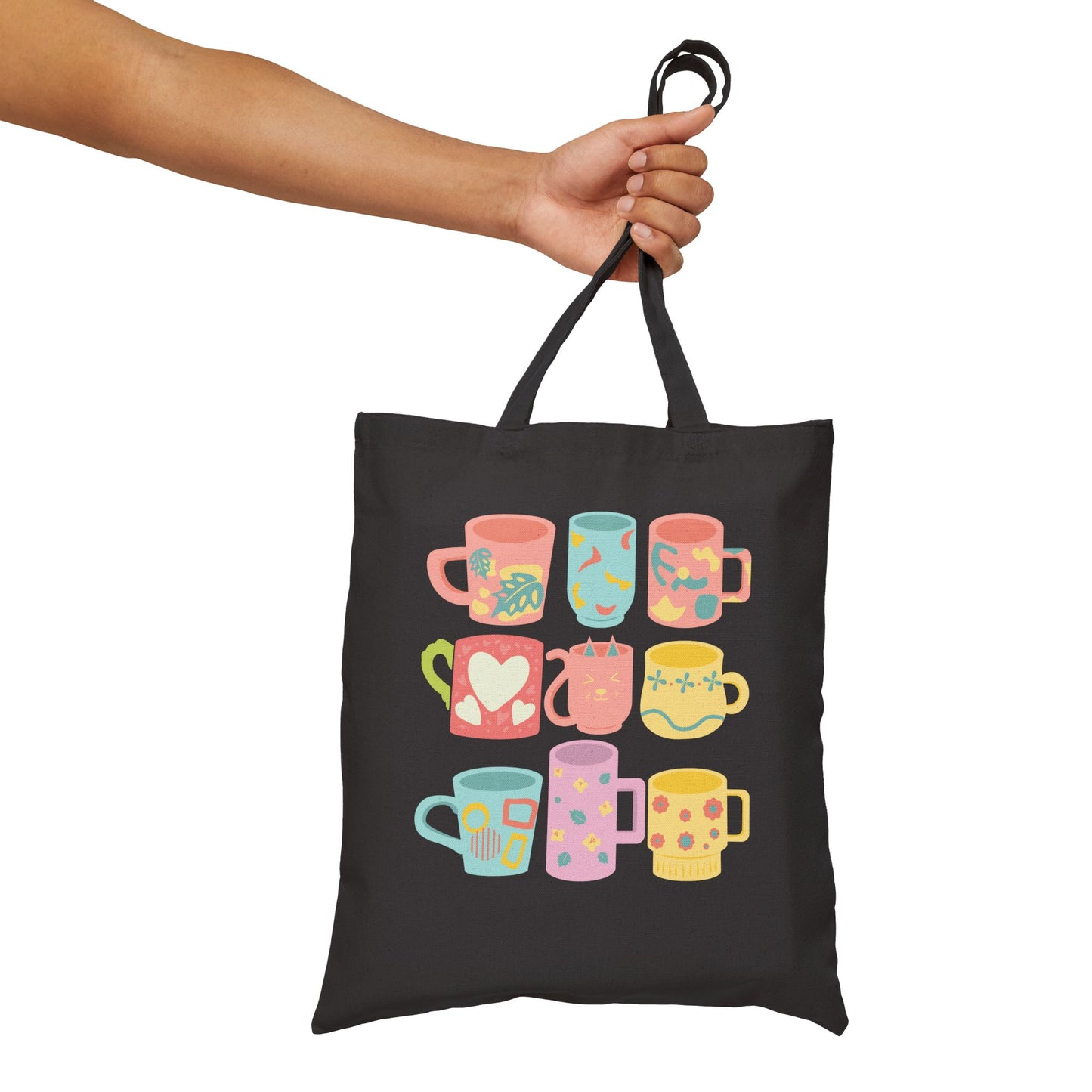 Best coffee Cotton Canvas Tote Bag "Coffee Mugs for Coffee Addicts 1"