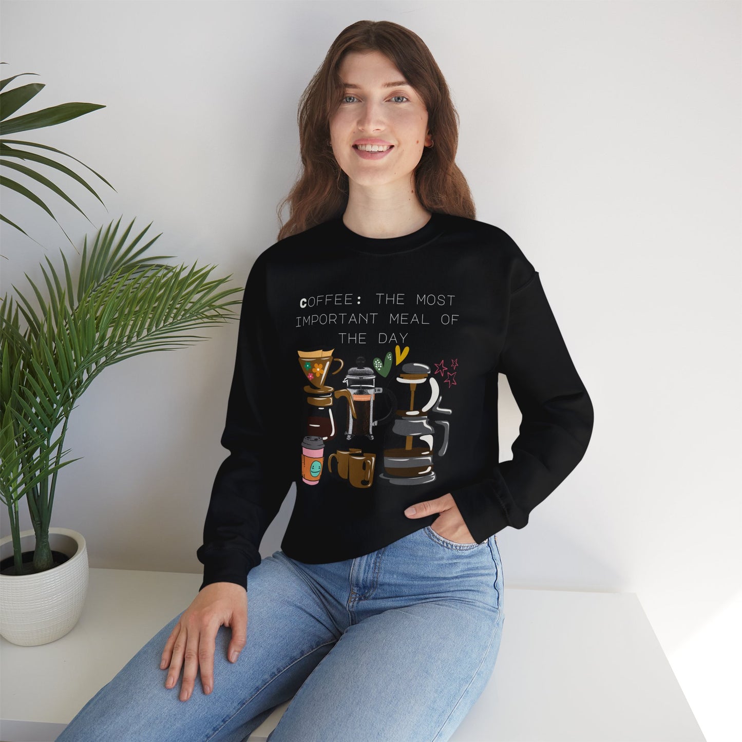 Best Unisex Coffee Sweatshirt "Coffee: the most important meal of the day"