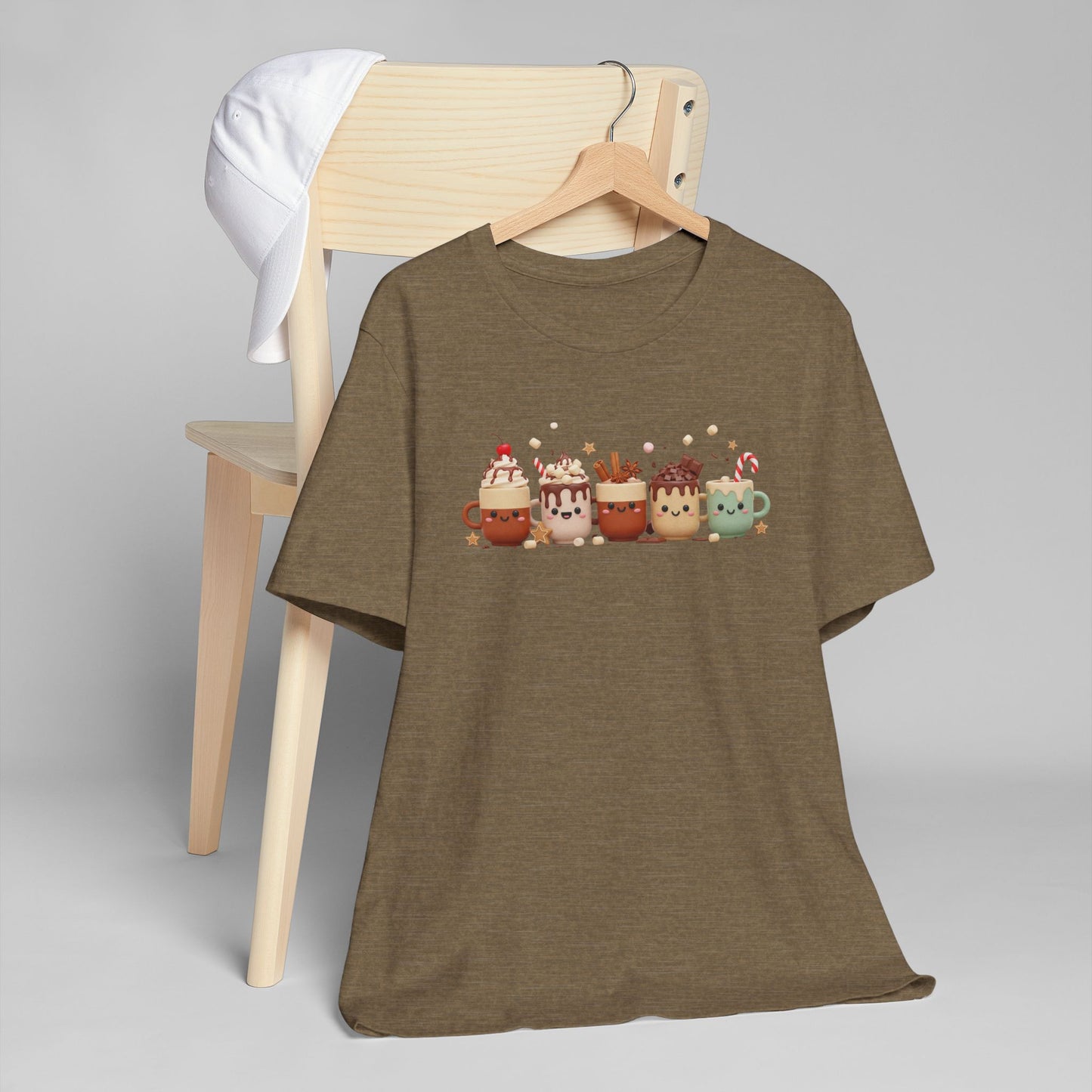 🍫☕ Cute Holiday Cocoa Mugs T-Shirt USA | Festive Coffee Tee