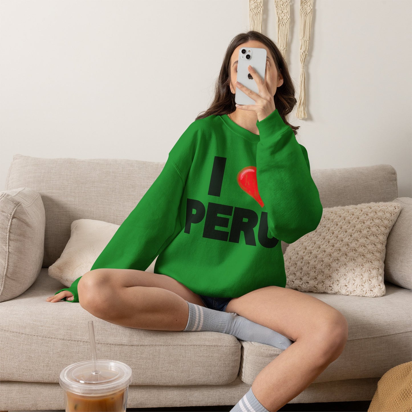 Best Peruvian Unisex Sweatshirt "I Love Peru"