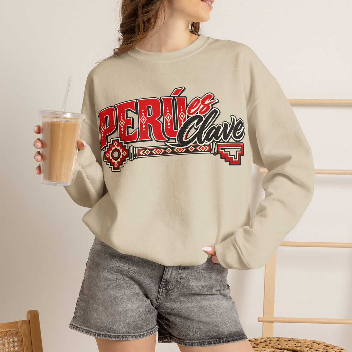 Best Perú es Clave Sweatshirt - Chakana Key Crewneck Gift