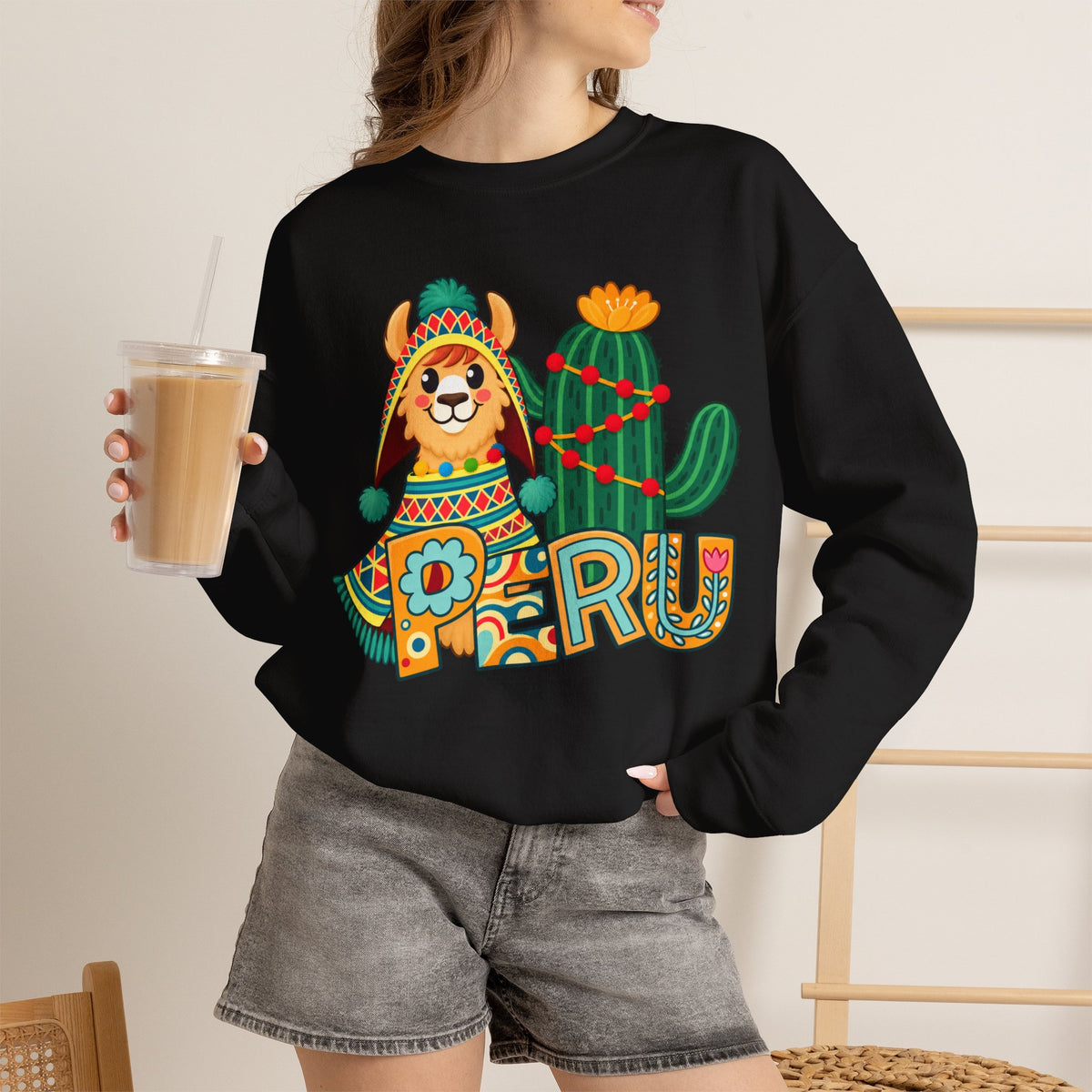 Best Peru Llama Sweatshirt - Cozy Peruvian Crewneck Gift