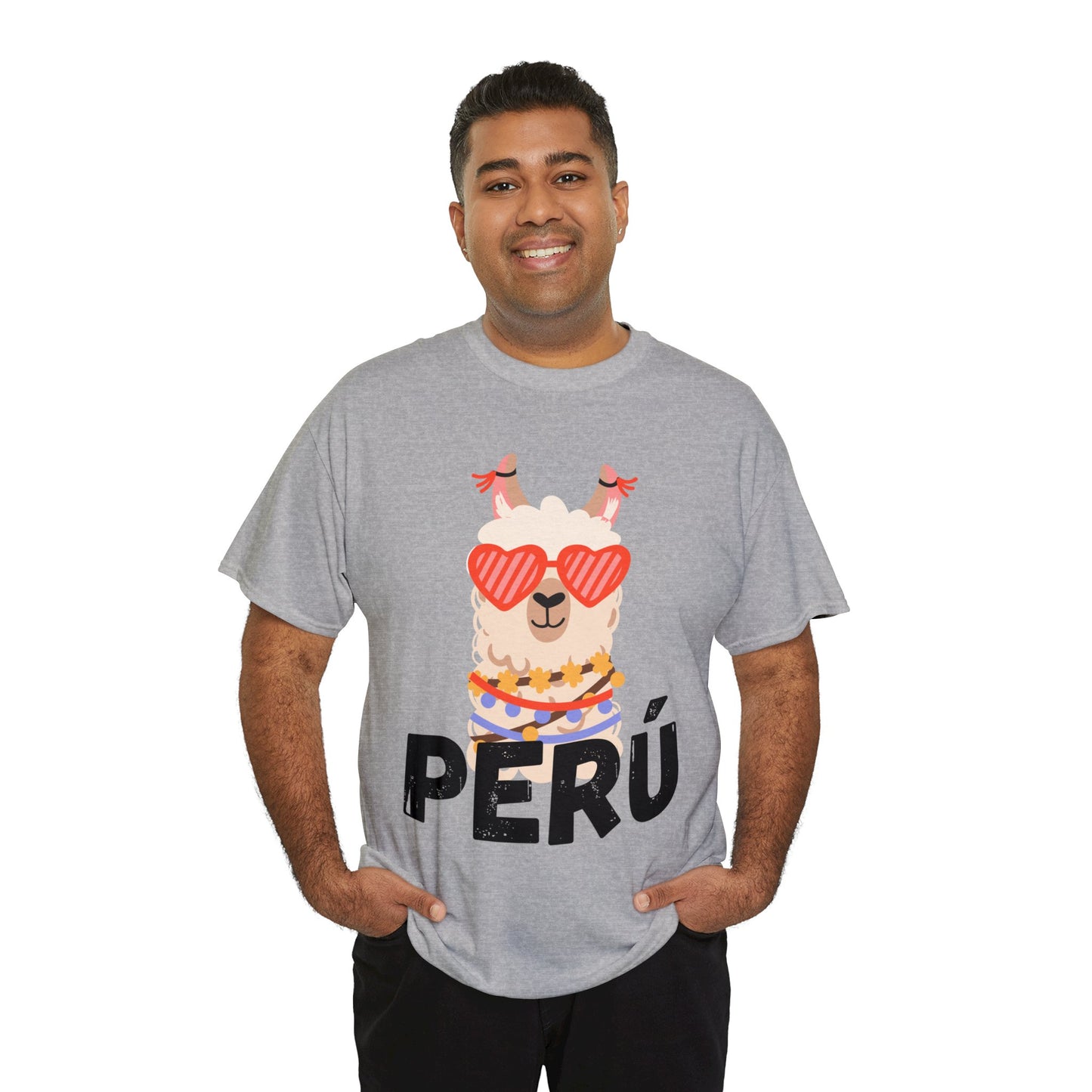 Peruvian Unisex T-Shirt "Llama Elegance"