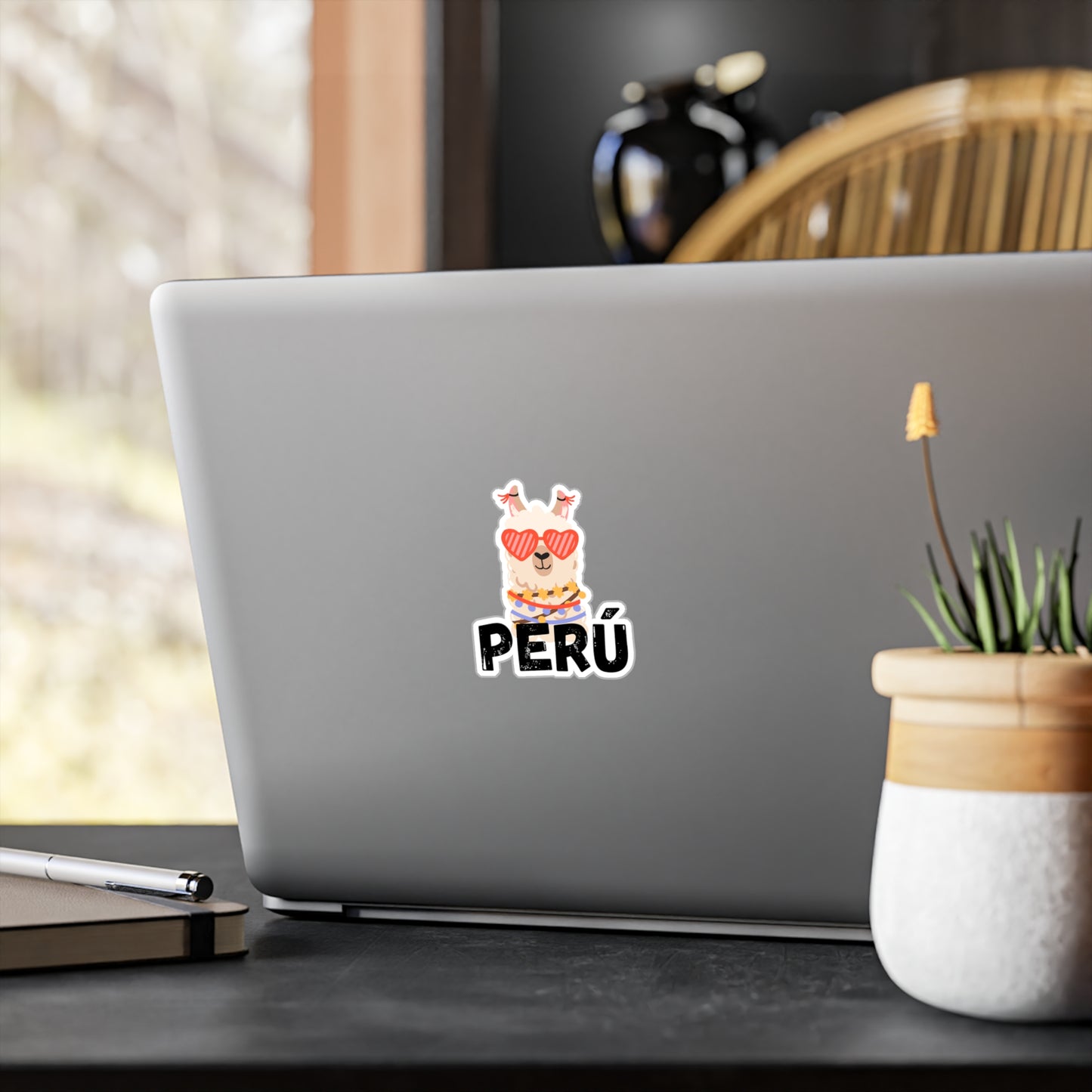 Best Perú Llama Heart Sunglasses Sticker USA Vinyl Decal