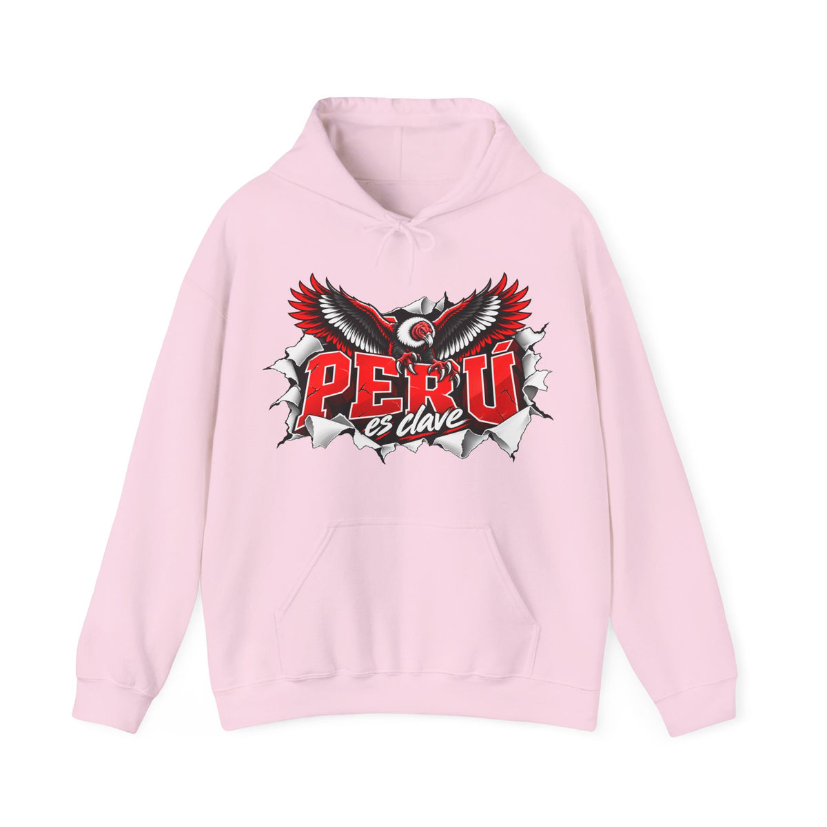Best Perú es Clave Condor Hoodie - Red & White Peru Gift